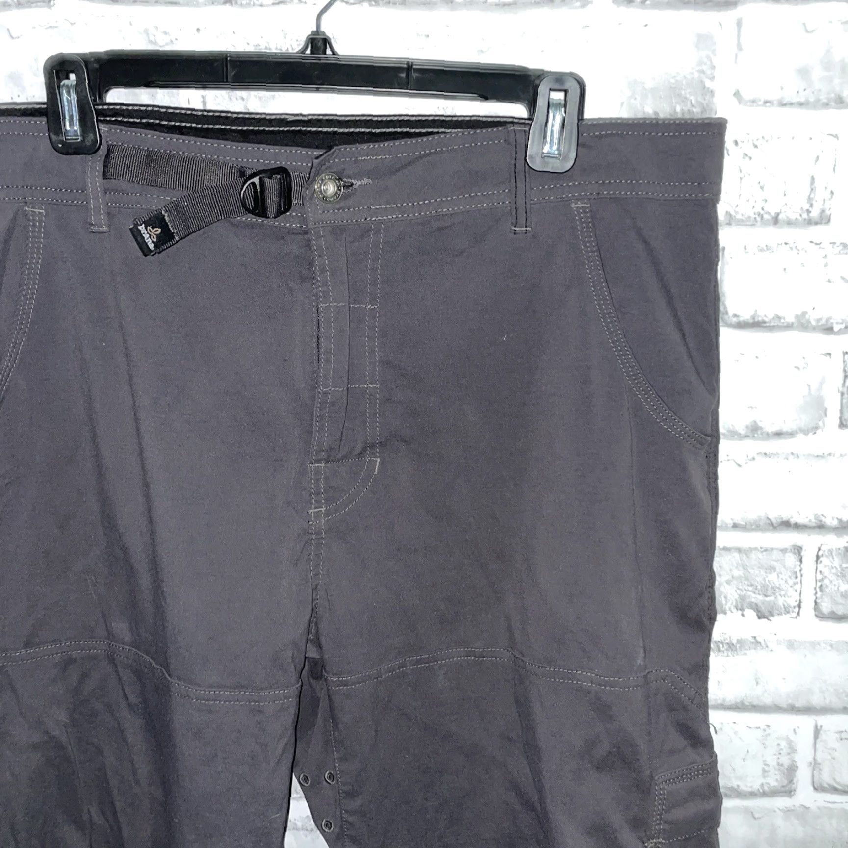 Prana VINTAGE PrAna Breathe Cargo Pants Mens XL 32 Gray Nylon Athletic Outdoor Size US 36 / EU 52 - 2 Thumbnail