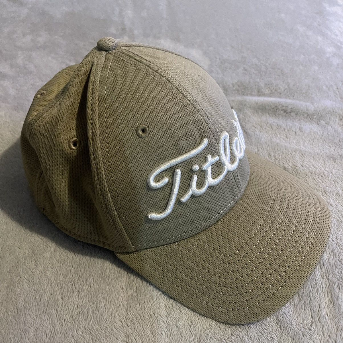New Era Titleist by New Era Golf Hat Mens Small-Medium Tan Mesh Cap Size ONE SIZE - 8 Thumbnail