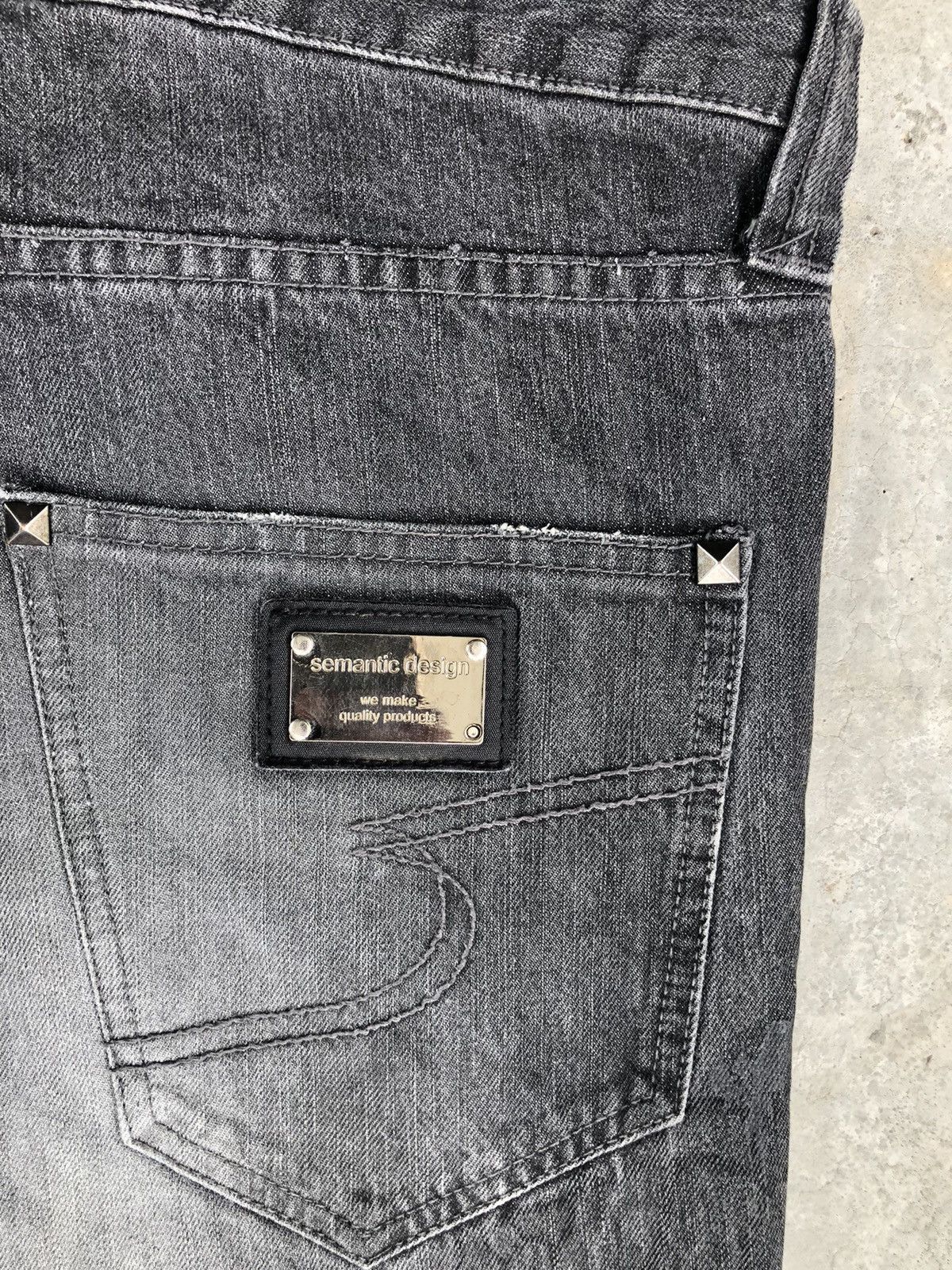 semanticdesign Semantic Design Flared Jeans Distressed Art Style Size US 32 / EU 48 - 14 Thumbnail