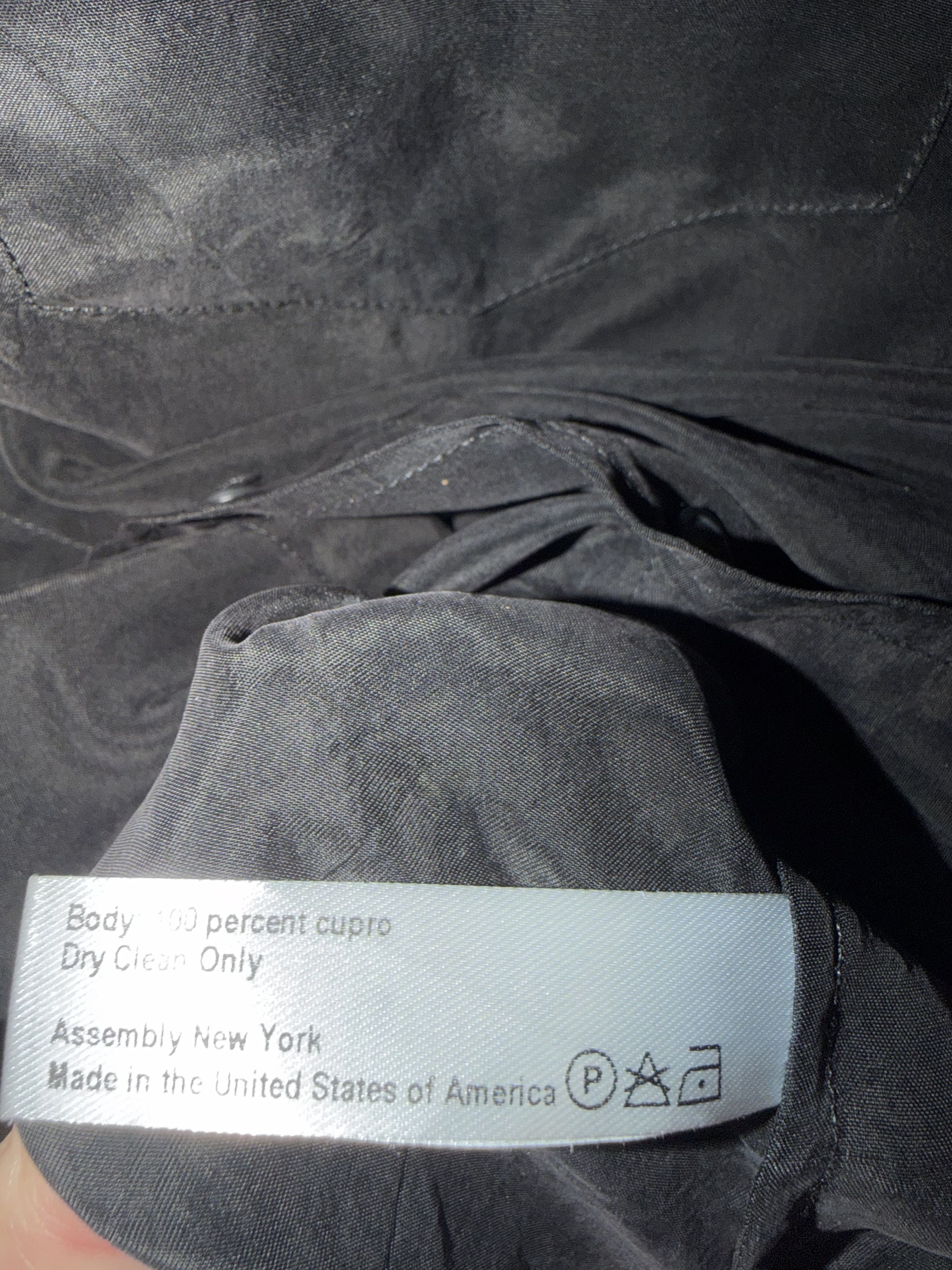 Assembly New York Assembly Black Cupro Loose Button Up, Size M Size US M / EU 48-50 / 2 - 3 Thumbnail