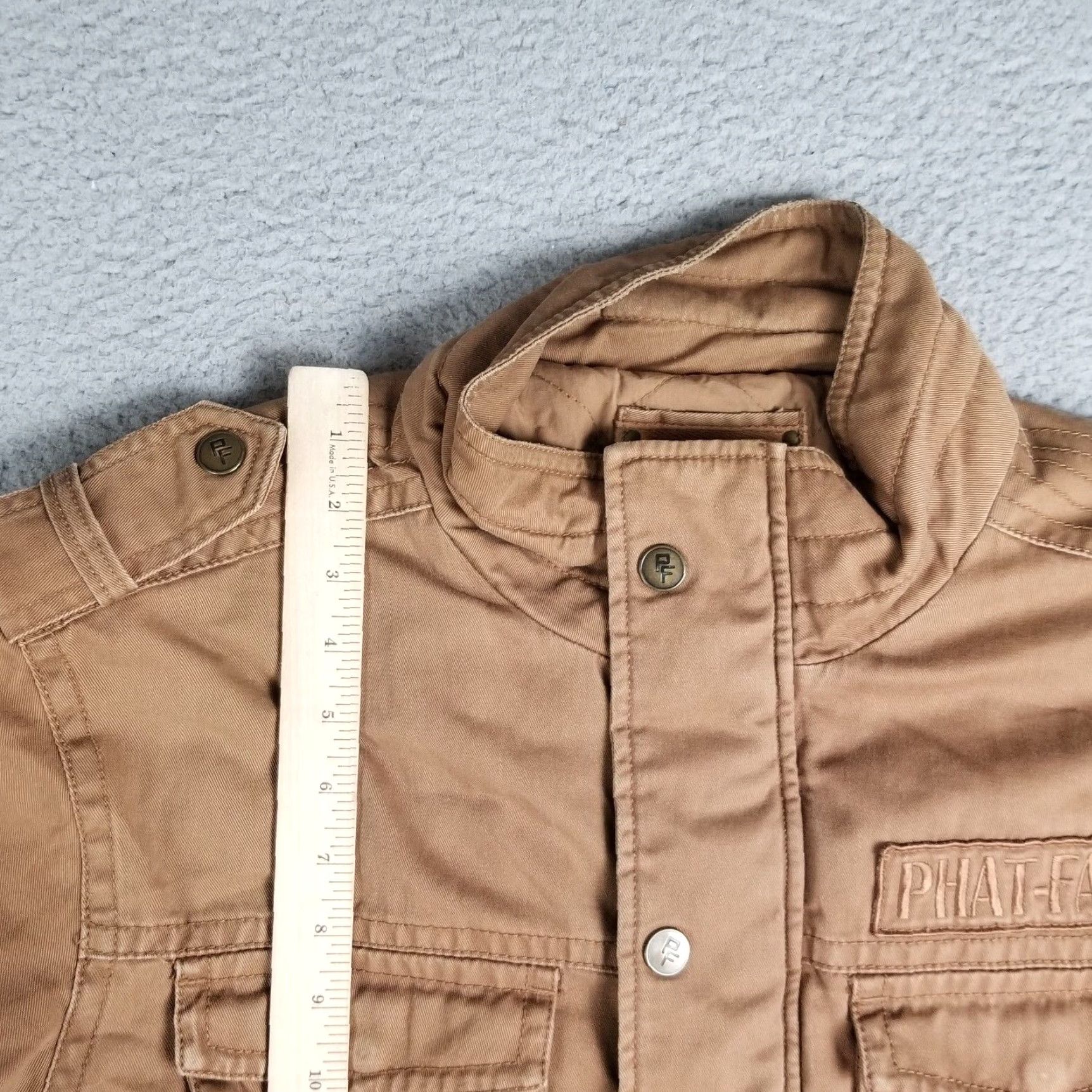 Phat Farm VINTAGE Phat Farm Jacket Men Large Hip Hop 90s Canvas Chore Coat Military Style Size US L / EU 52-54 / 3 - 2 Thumbnail