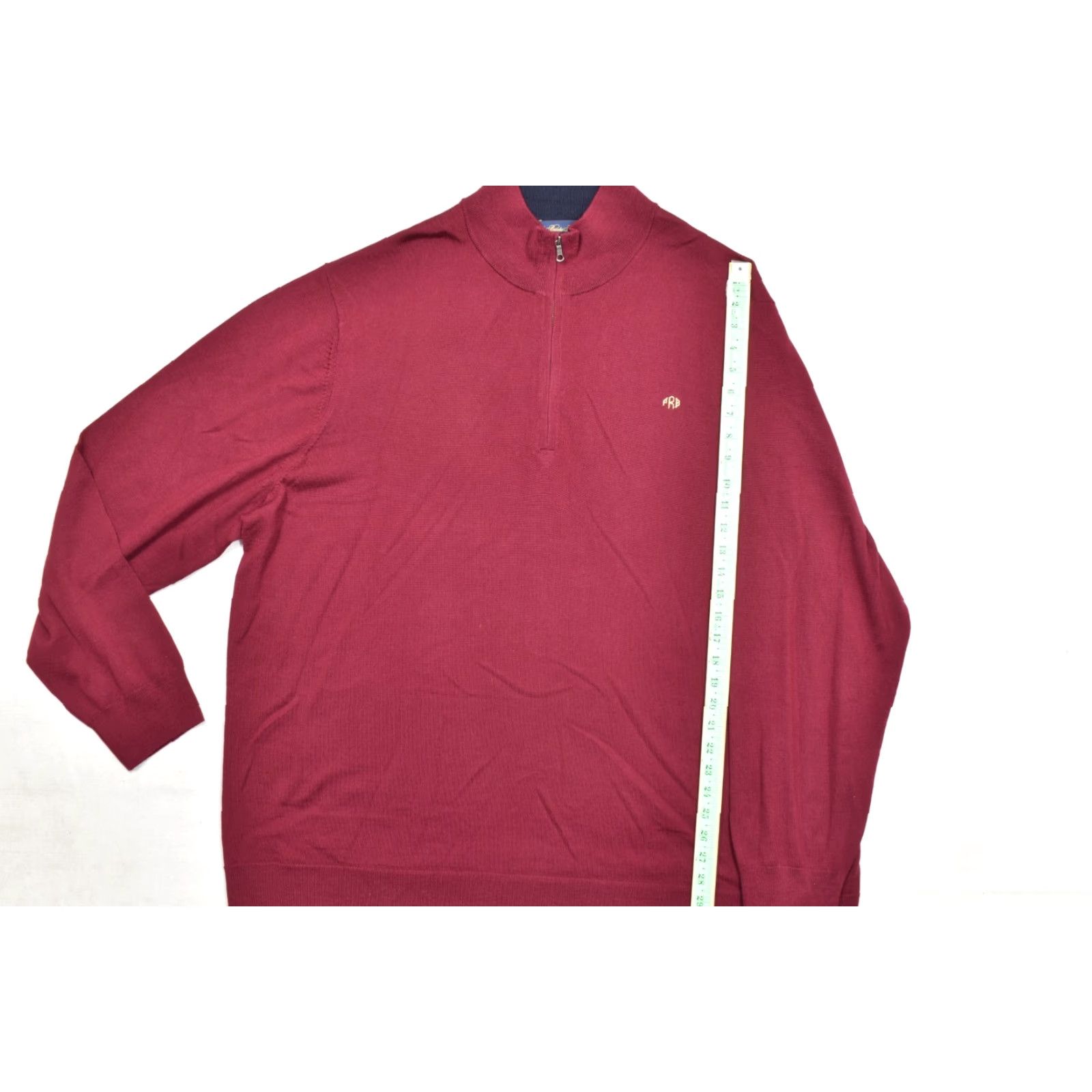 Brooks Brothers VINTAGE? No. Brooks Brothers 3XLT Men's Red 1/4 Zip Pullover Sweater 100% Merino Wool Solid Knit Zipper Regular Big & Tall Mens Size US XXL / EU 58 / 5 - 5 Thumbnail