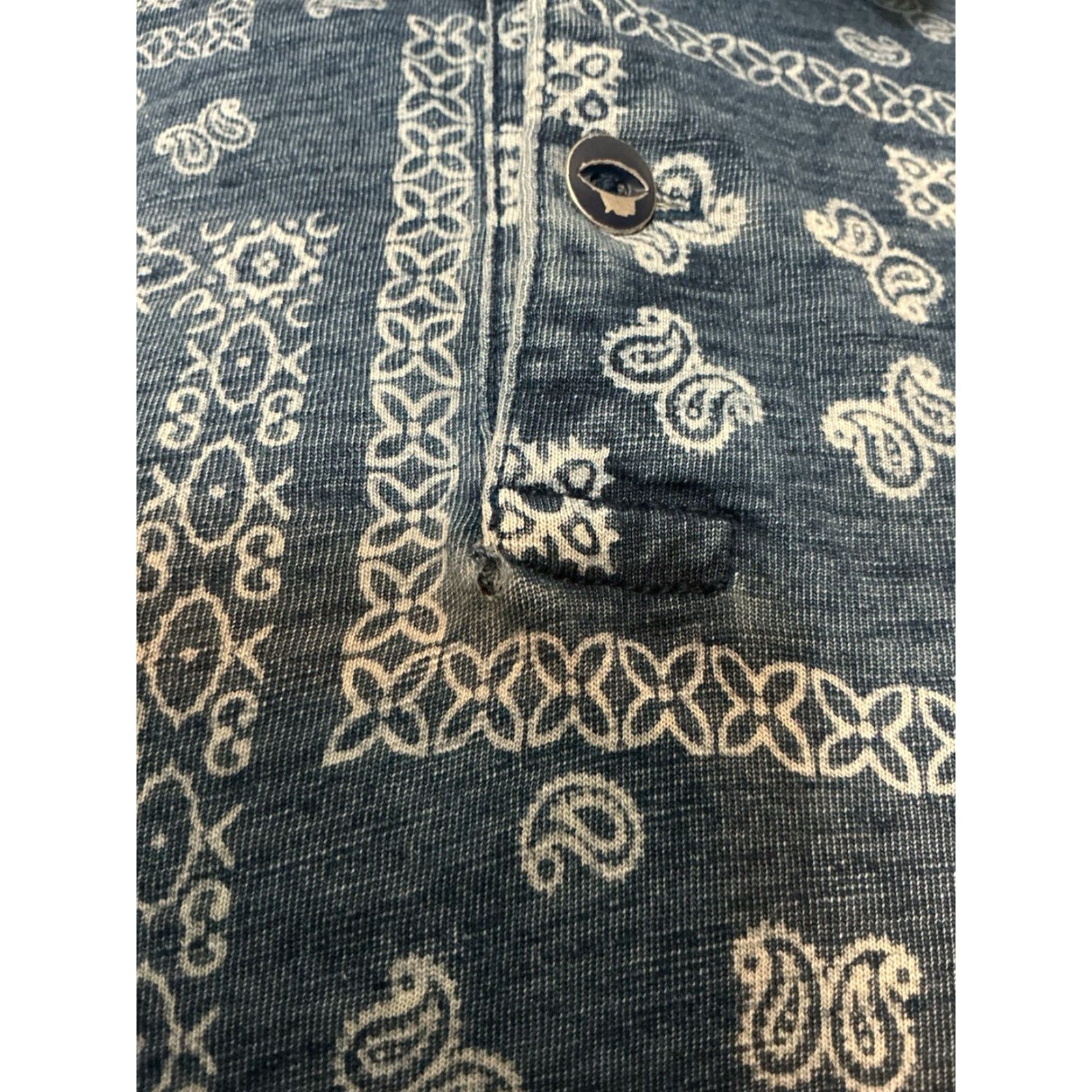 Polo Ralph Lauren Polo Ralph Lauren Polo Shirt Bandana Paisley Indigo Blue All Over Print S/S Sz.S Mens Size US S / EU 44-46 / 1 - 7 Thumbnail