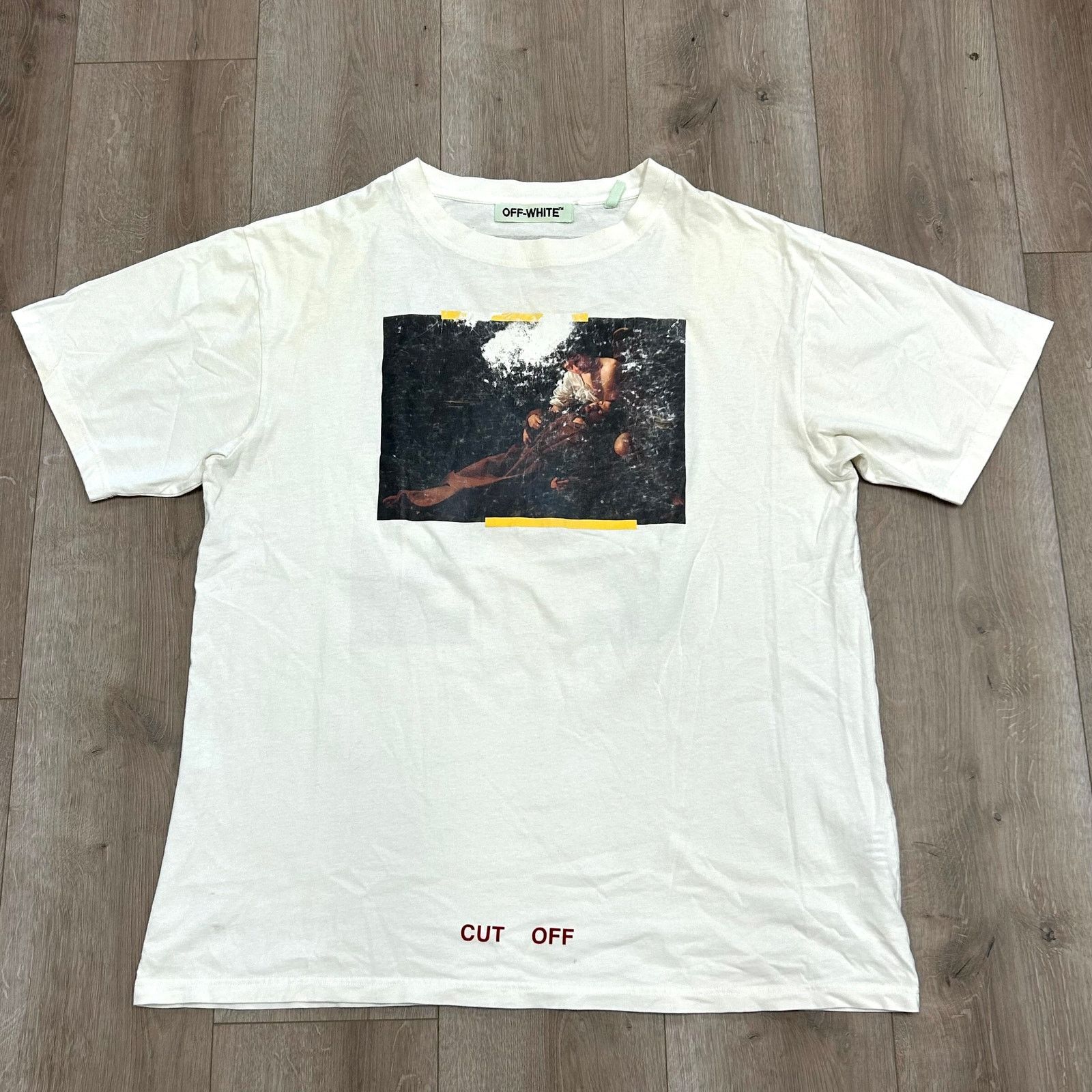 Off-White Off-White Caravaggio Printing Tee Shirt White XL Oversized Size US XL / EU 56 / 4 - 1 Thumbnail