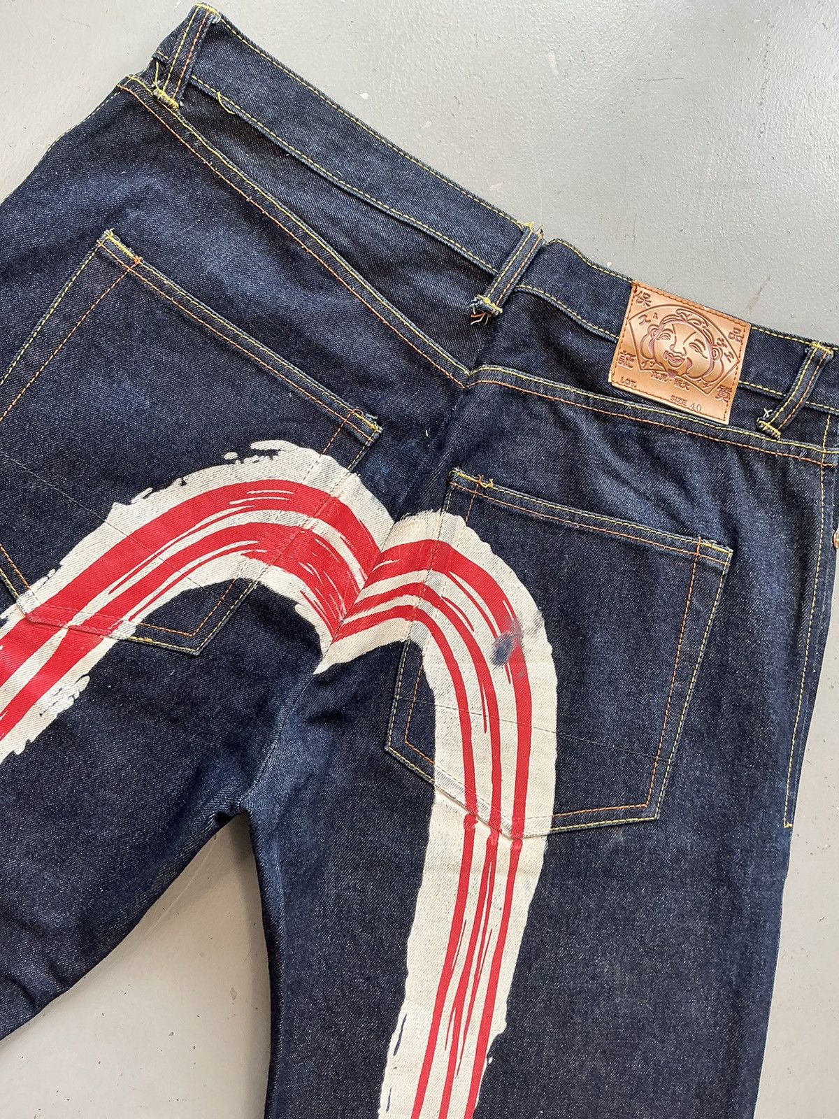 Japanese Brand × Vintage Vintage Evisu inspired diecock seagull printed denim Size US 38 / EU 54 - 11 Thumbnail