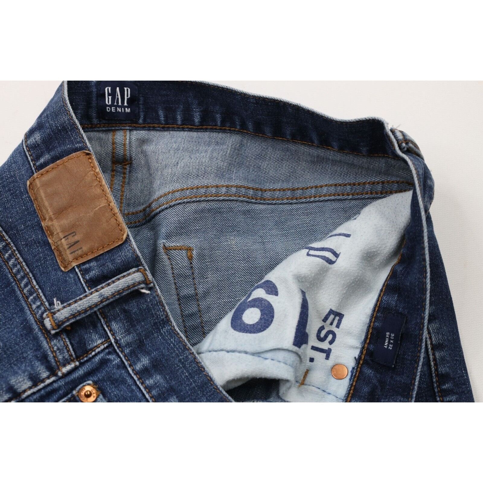 Gap × Vintage Vintage Y2K Gap Faded Stretch Skinny Leg Denim Jeans Size US 30 / EU 46 - 7 Thumbnail