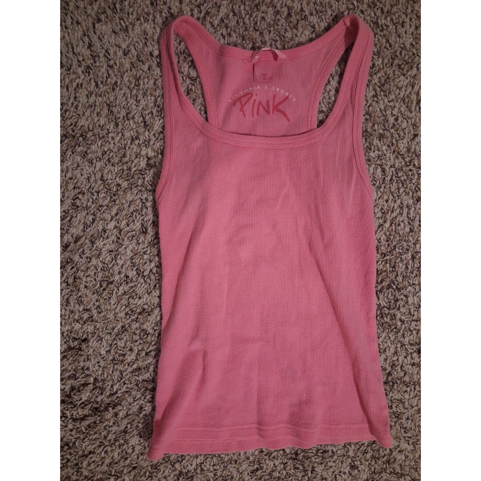 Victoria's Secret Victoria's Secret PINK Pink Women's Ribbed Tank Top Cotton M Size M / US 6-8 / IT 42-44 - 1 Thumbnail