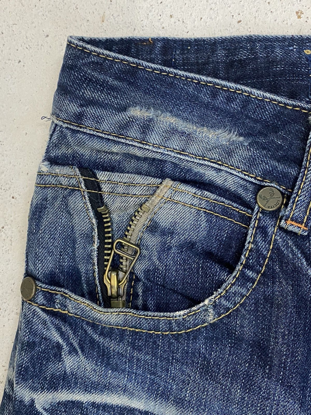 If Six Was Nine × Japanese Brand × Le Grande Bleu (L.G.B.) Lolita Japan Yoshimoto Nara Whisker Washed Zipper Pocket Size US 34 / EU 50 - 8 Thumbnail