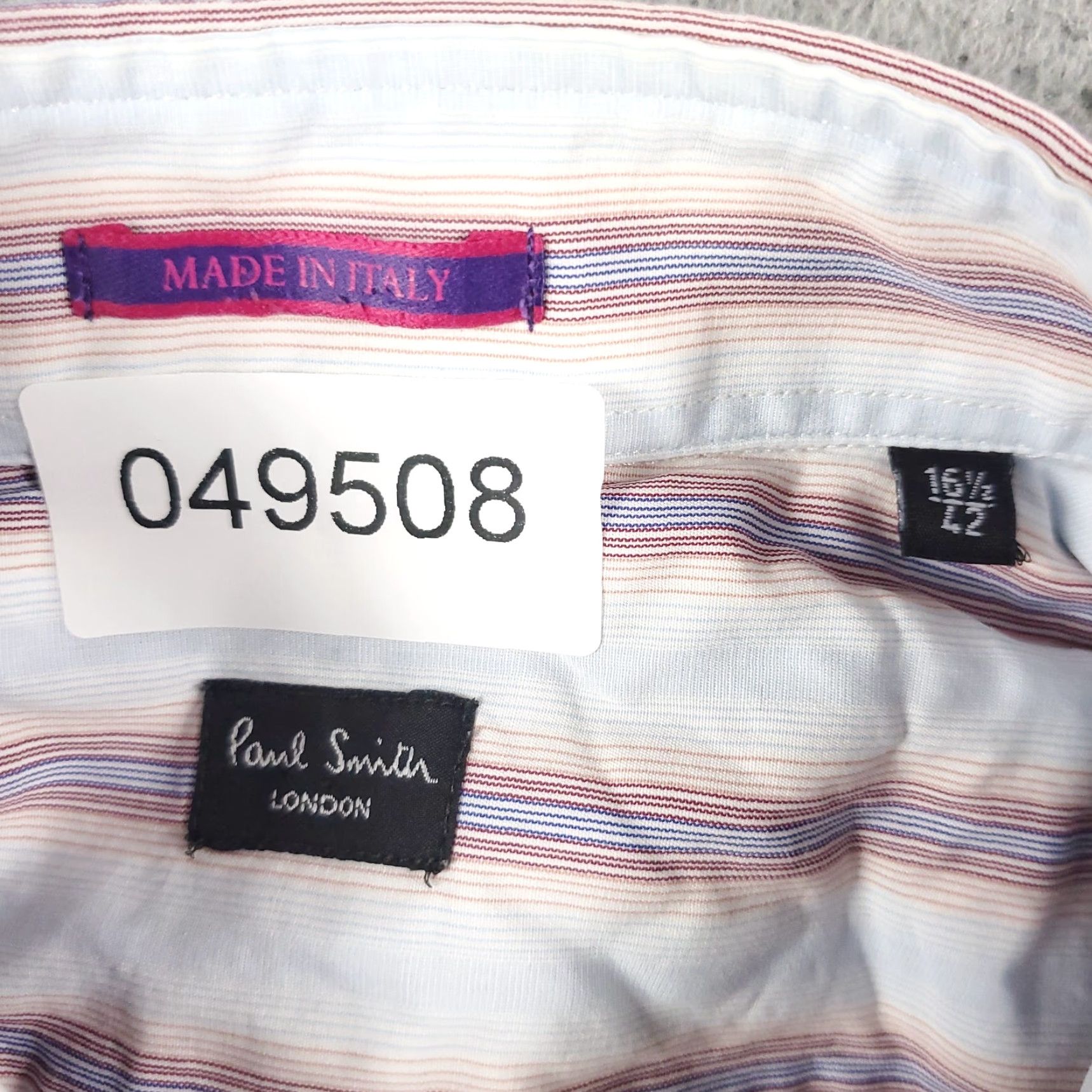 Paul Smith Paul Smith Shirt Mens 16.5 Blue Striped Dress Shirt Cotton Long Sleeve Button Mens Size 42R - 7 Thumbnail