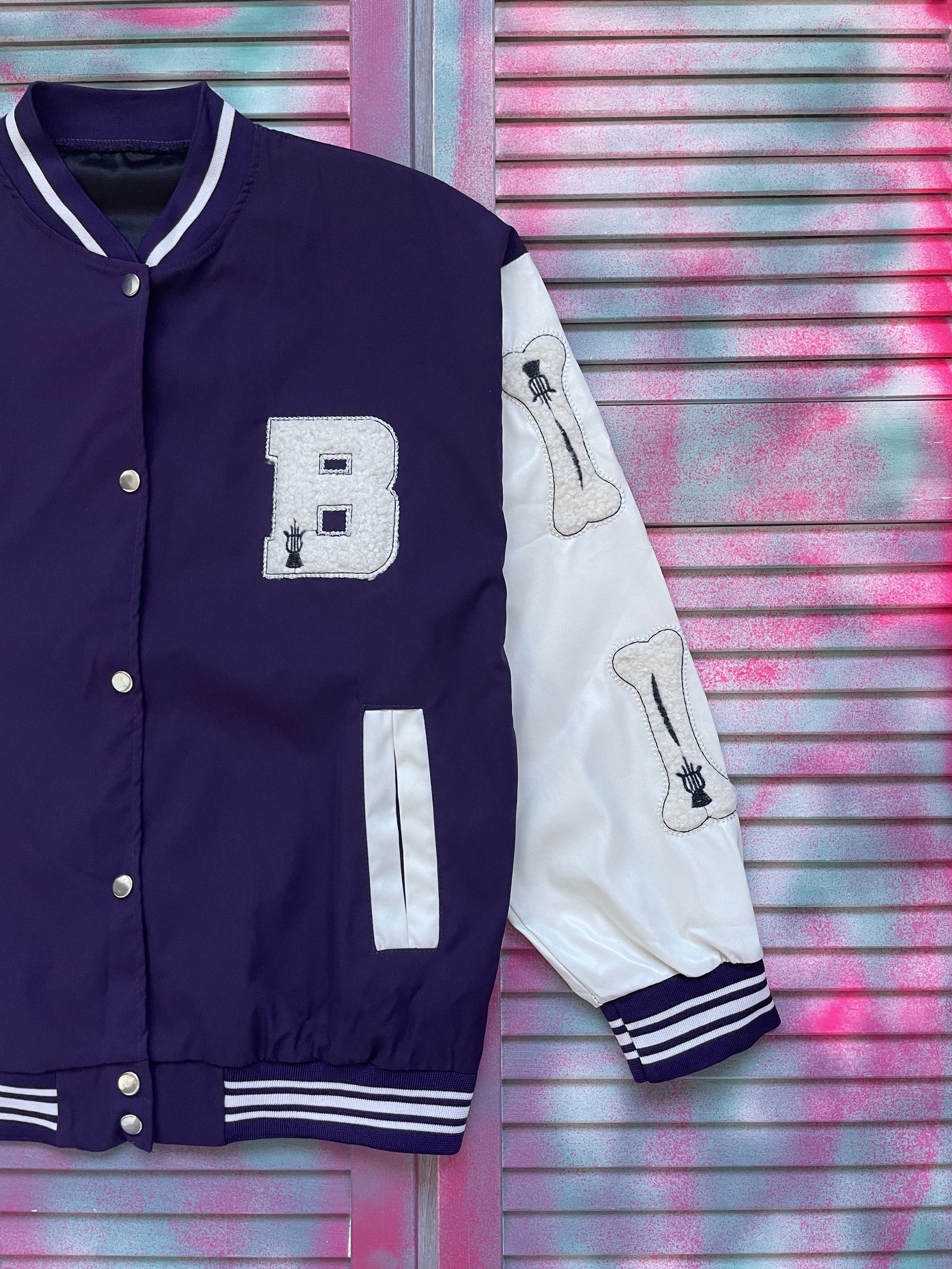 If Six Was Nine Vintage Y2K Bones American College Style Bomber Size US M / EU 48-50 / 2 - 3 Thumbnail
