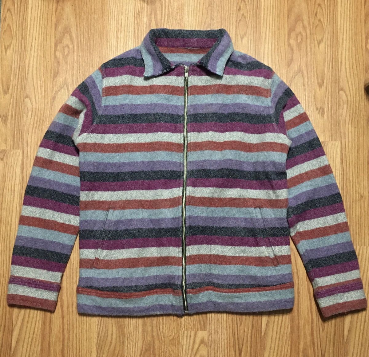 The Elder Statesman THE ELDER STATESMAN Mens Cashmere Stripped Jacket Cardigan L Size US L / EU 52-54 / 3 - 7 Thumbnail