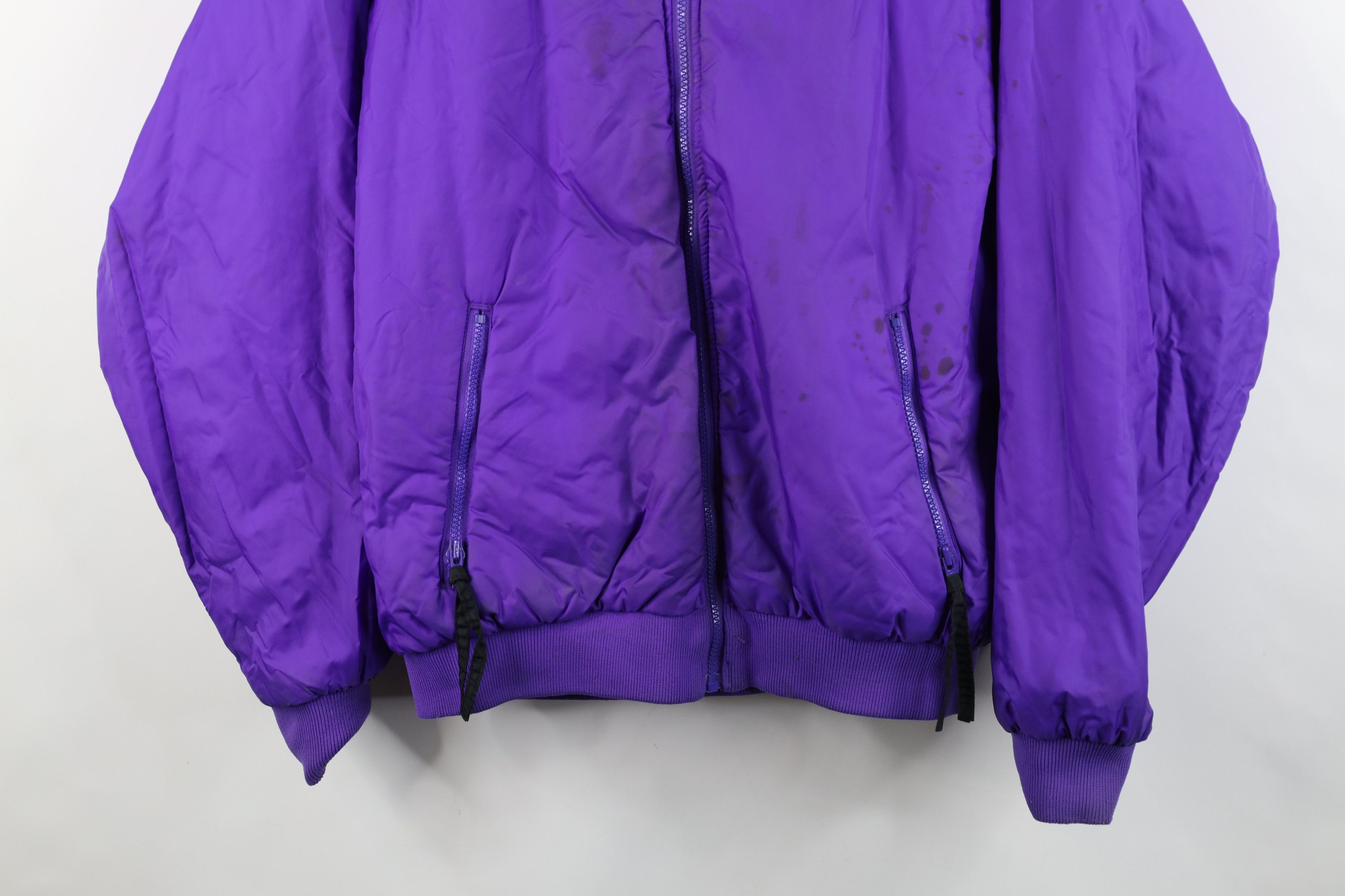 Columbia Vintage 90s Columbia Reversible Bomber Jacket Black Purple Size US L / EU 52-54 / 3 - 14 Thumbnail