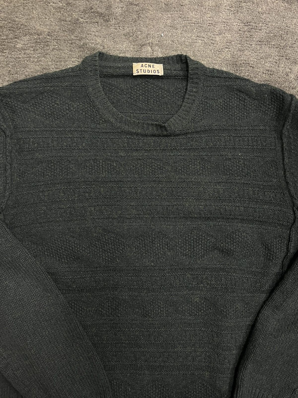 Acne Studios Archive Acne Studios Dark Green Wool Sweater Size L Size US L / EU 52-54 / 3 - 2 Thumbnail