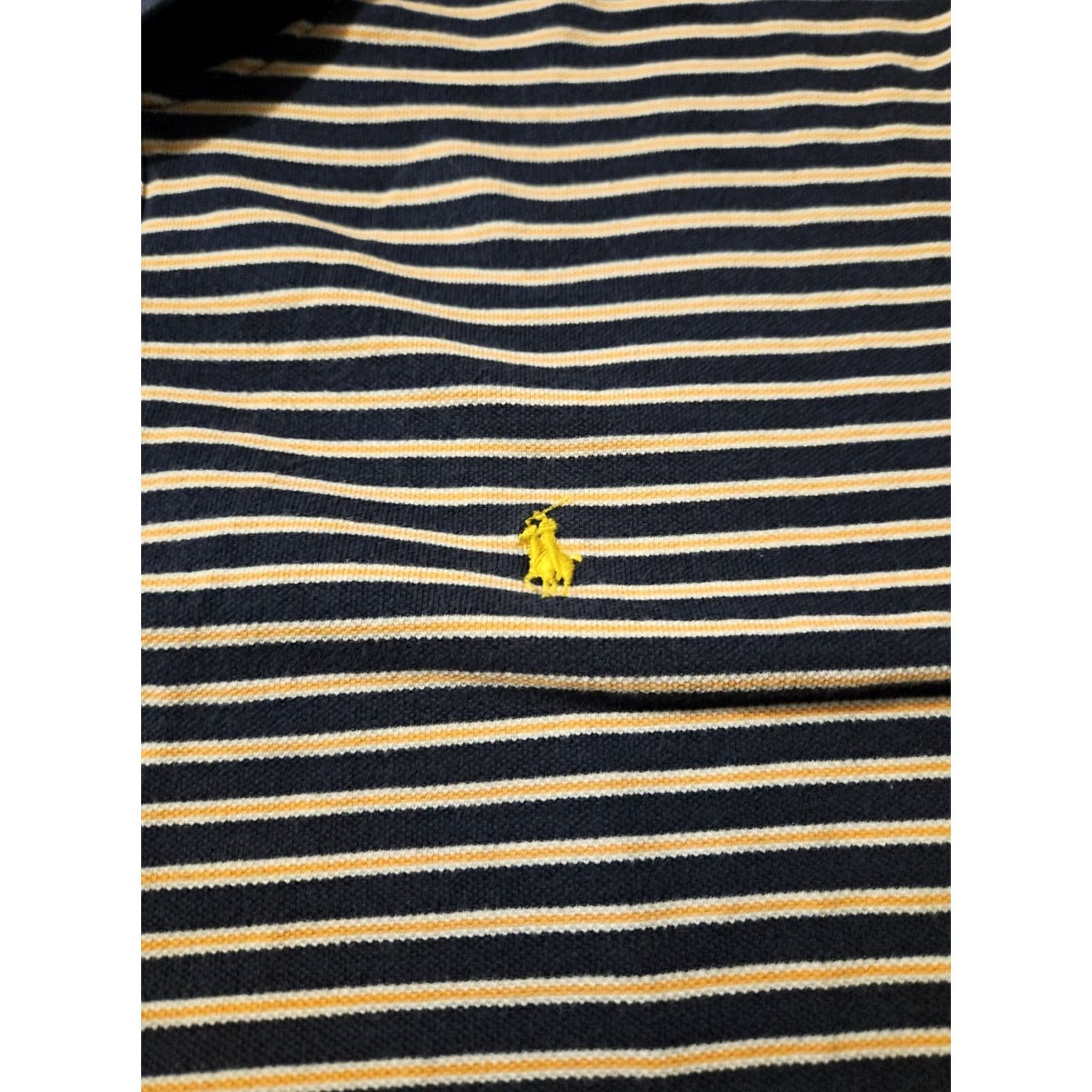 Polo Ralph Lauren VINTAGE Polo Ralph Lauren Polo Shirt Men 2XL Navy Blue Striped Short Sleeve Polo shirt 90s Preppy Mens Size US XXL / EU 58 / 5 - 5 Thumbnail