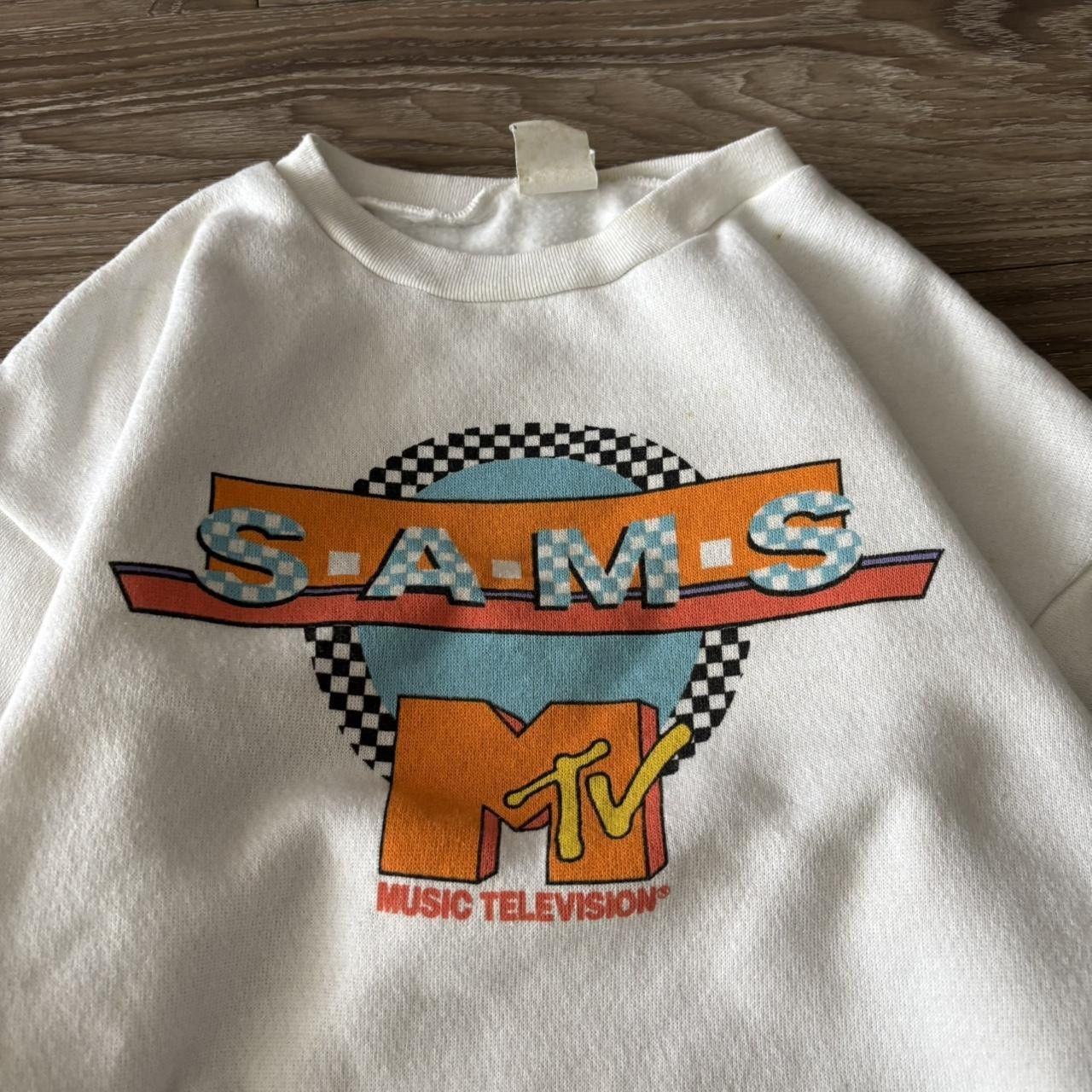 Vintage Crazy Vintage 80s White MTV Pullover Crewneck Sweatshirt! Size M Size US M / EU 48-50 / 2 - 2 Thumbnail