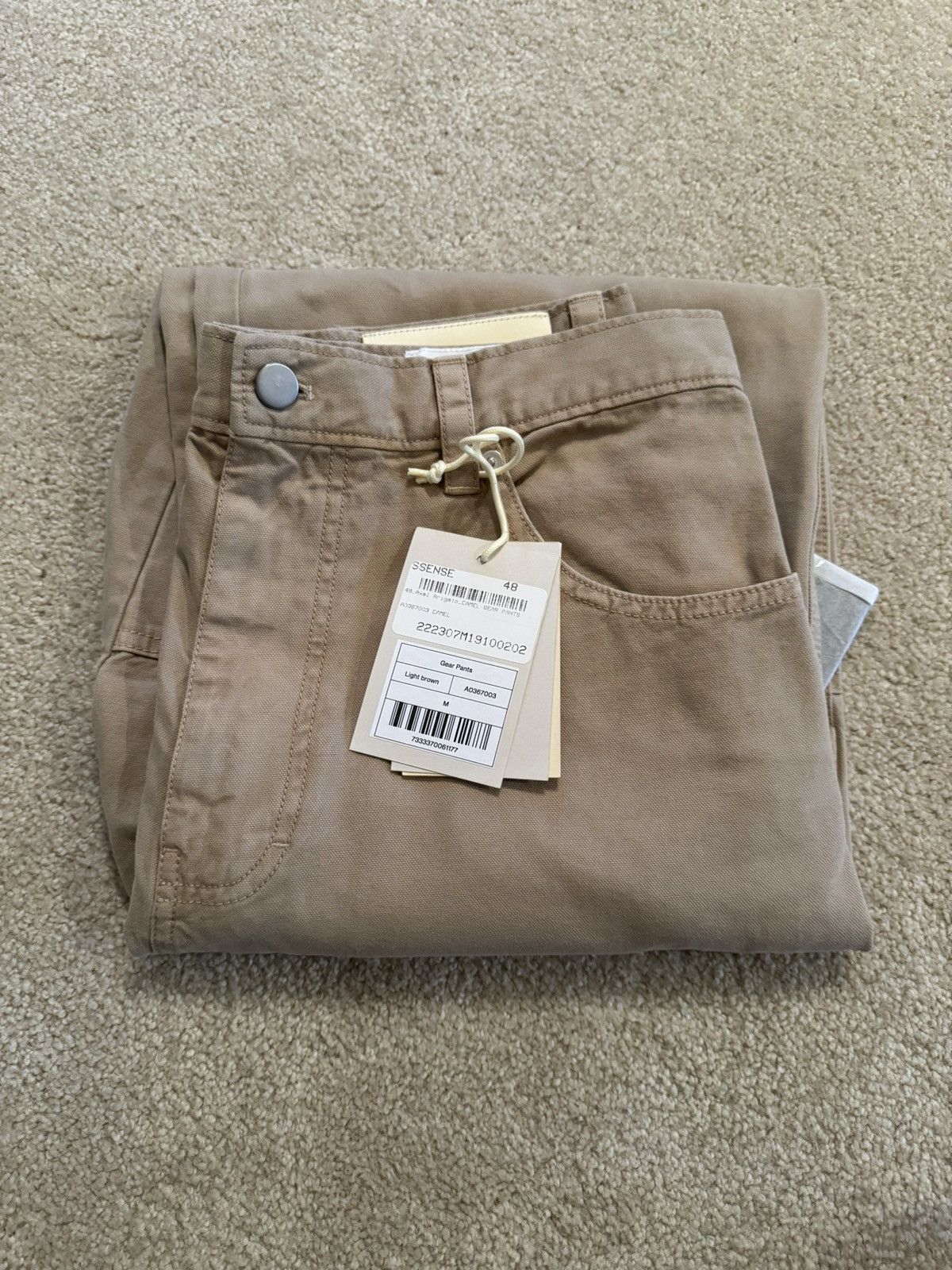 image of Axel Arigato Beige Gear Trousers in Light Brown, Men's (Size 32)