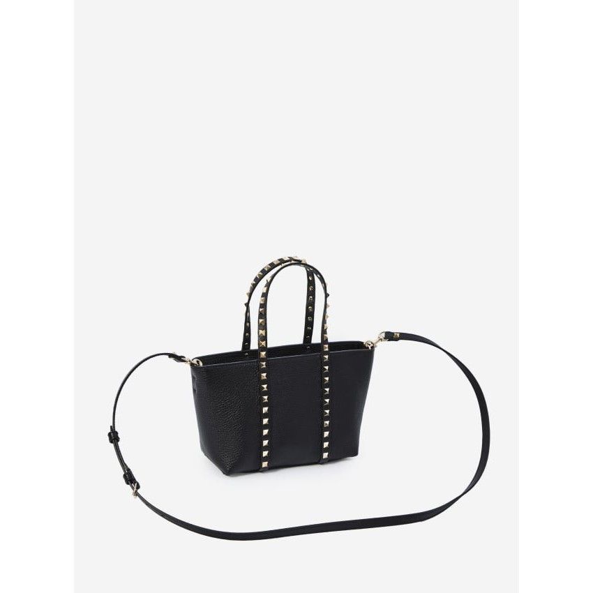 Valentino VALENTINO GARAVANI Small Rockstud Black Grained Leather Shop Size ONE SIZE - 5 Thumbnail