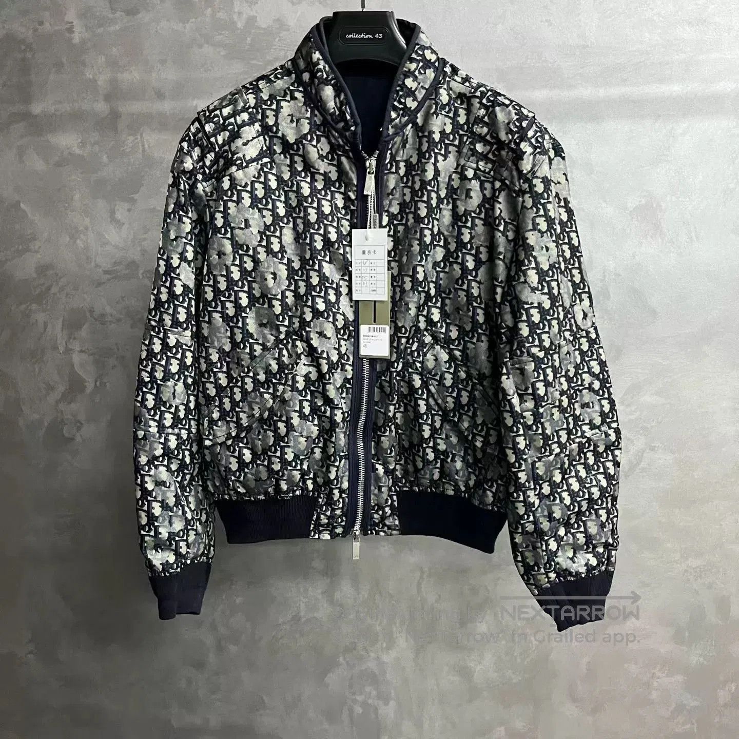 Dior dior blue patterned long sleeve zip jacket. Size US L / EU 52-54 / 3 - 1 Thumbnail