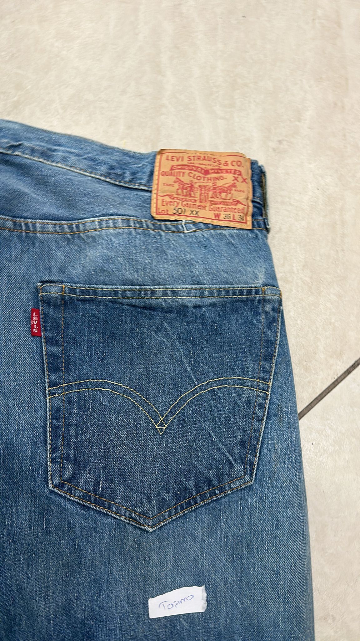 Levi's Vintage Clothing LVC Levi's Vintage Clothing 1955 501XX BigE Selvedge Jeans Size US 36 / EU 52 - 6 Thumbnail