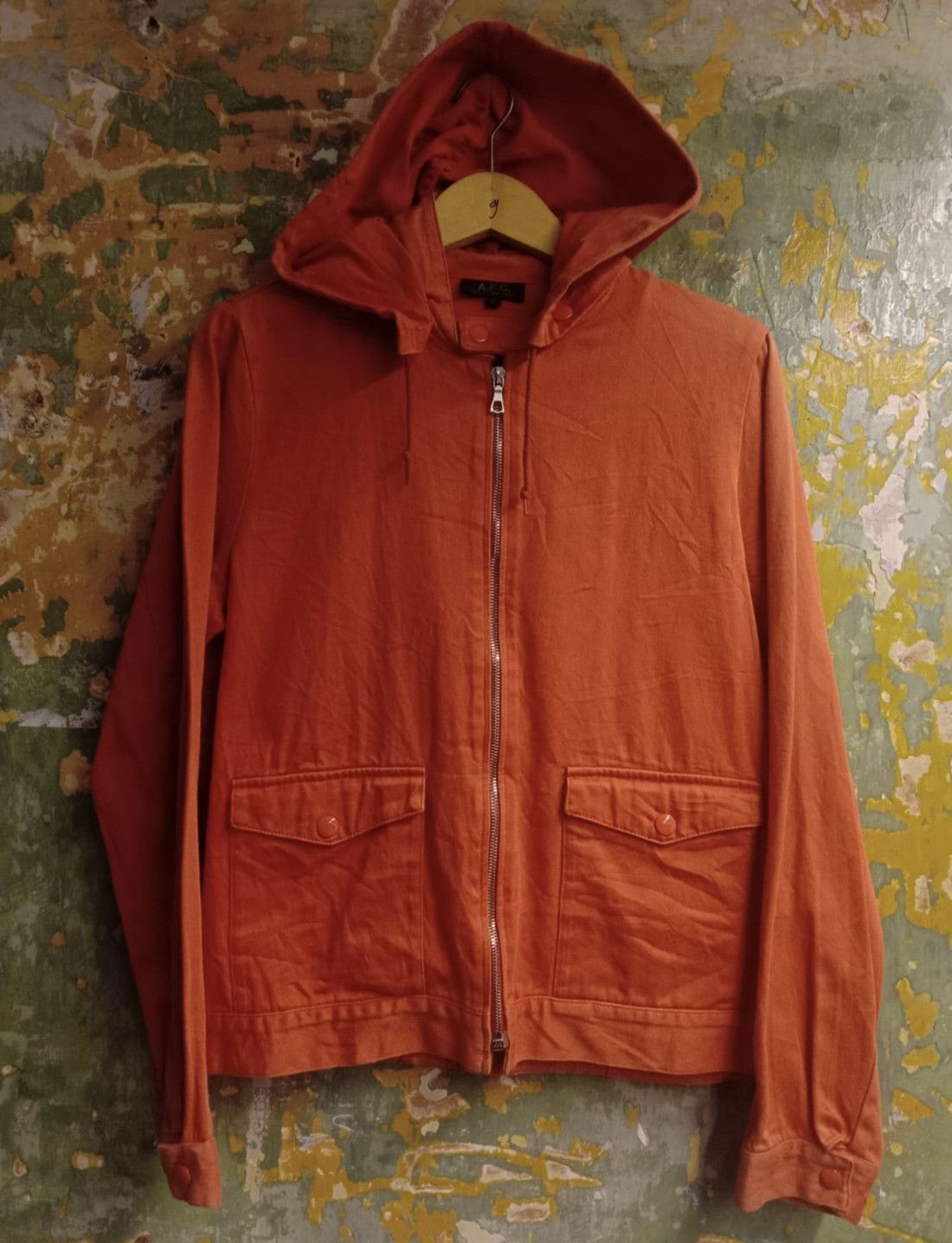 image of A P C x Vintage Jacket in Red/Orange, Women's (Size Medium)