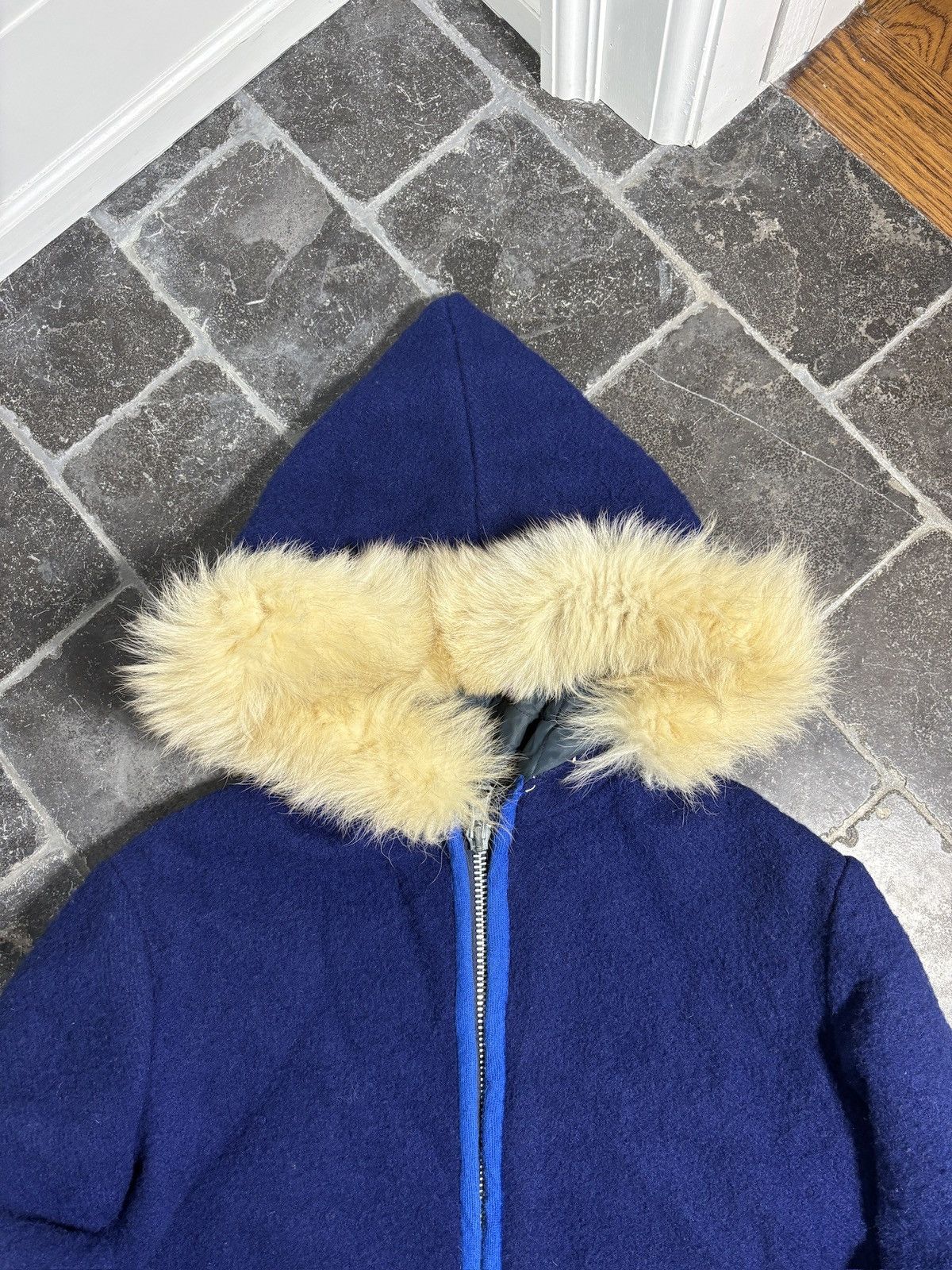 Vintage Vintage Wool Coat Duffle Jacket Inuit Eskimo Fur Parka Hood Size US S / EU 44-46 / 1 - 6 Thumbnail