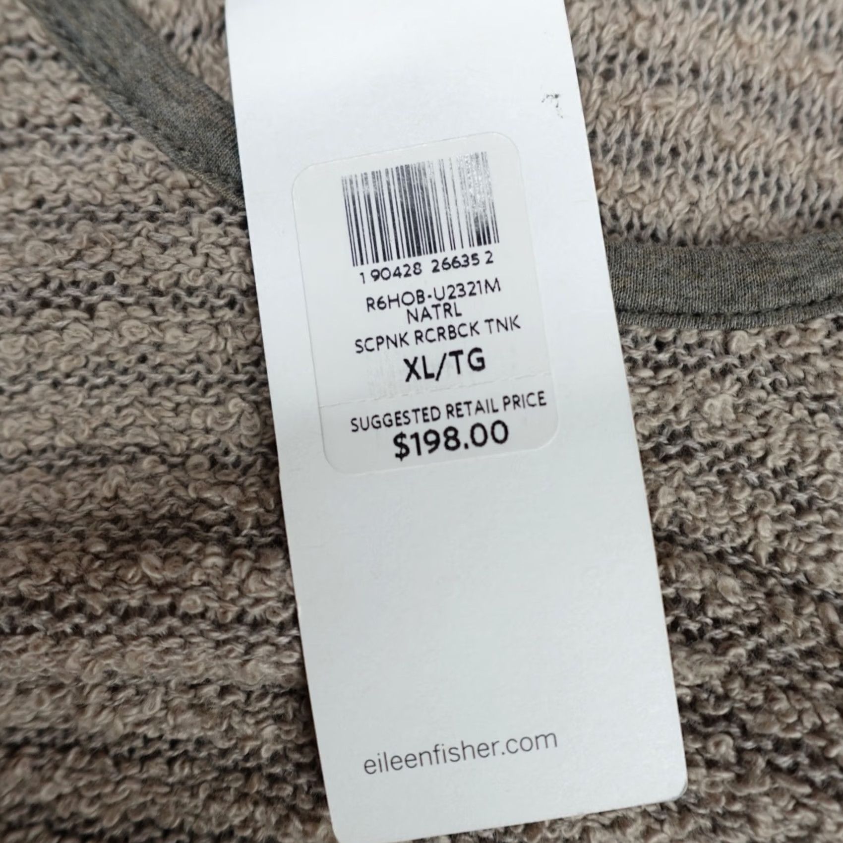 Eileen Fisher VINTAGE? (No) Eileen Fisher Women's Tank Top XL Brown Knit Organic Cotton Regular Sleeveless Spaghetti Strap Pullover Size XL / US 12-14 / IT 48-50 - 7 Thumbnail