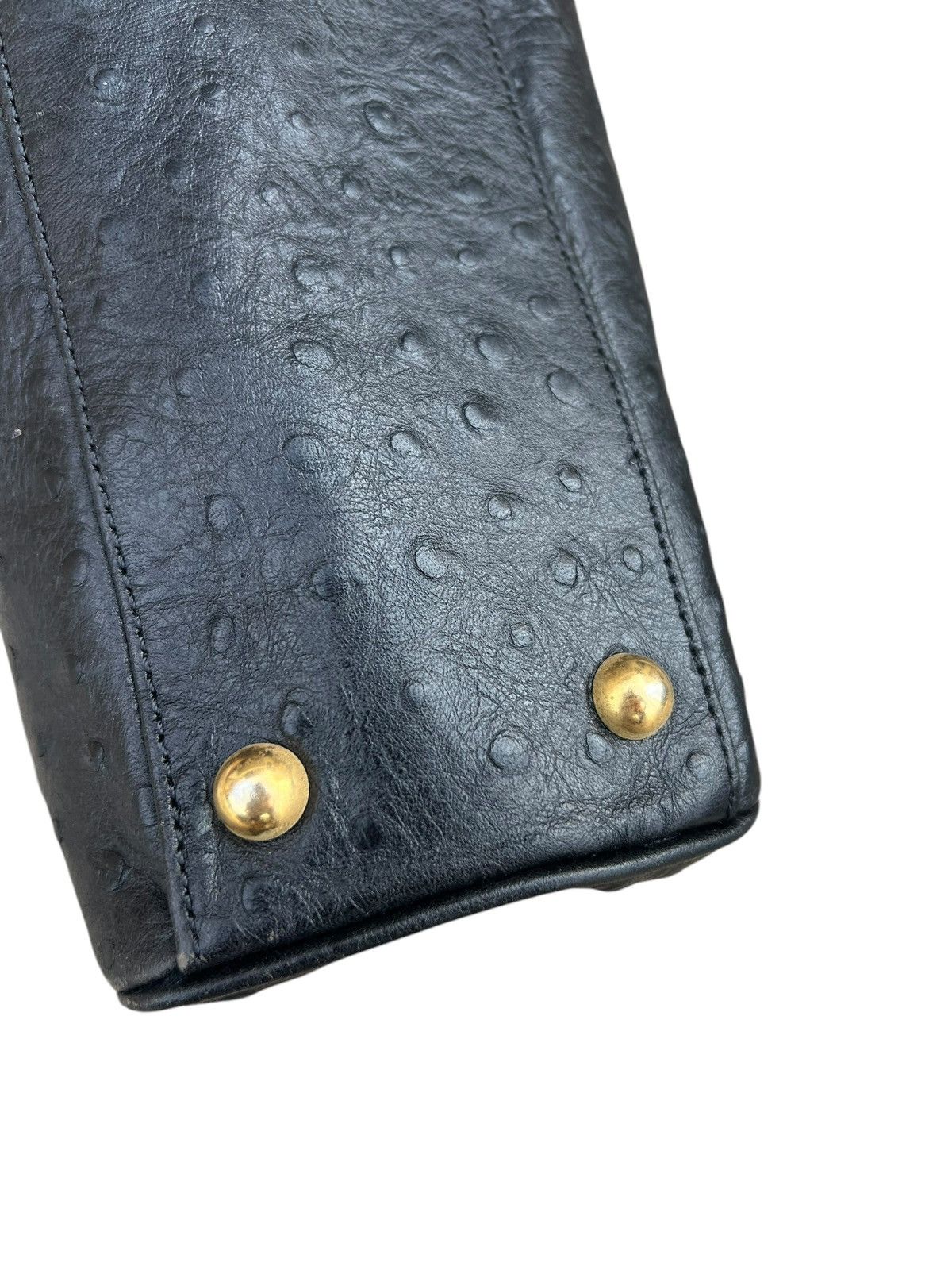 Leather × Vintage Vintage Ostrich Leather Mini Kelly Bag Torrente Paris Size ONE SIZE - 18 Thumbnail