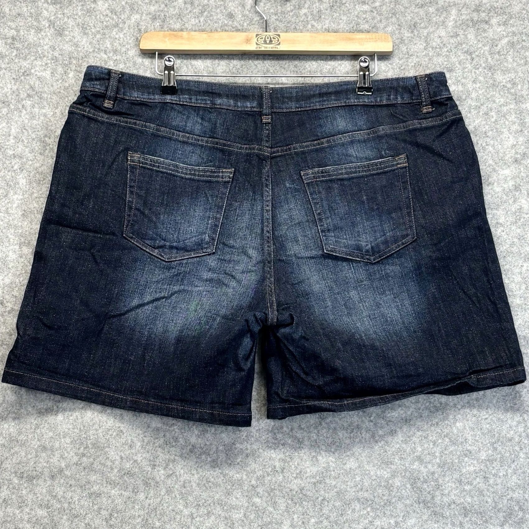 NEXT NEXT Boy Shorts Denim UK20 Blue Zip Fly Distressed Pockets Womens Size 42" / US 20 - 2 Thumbnail