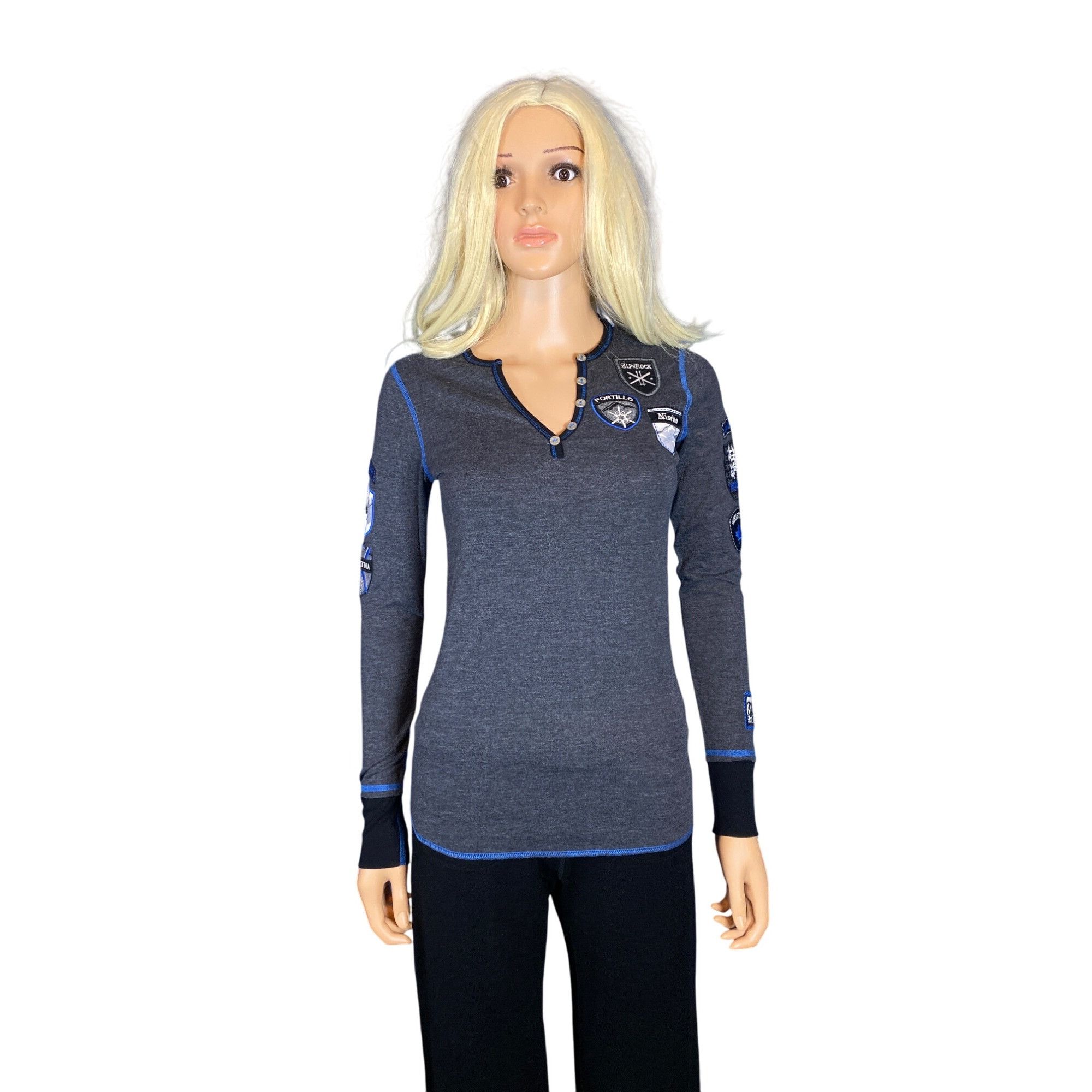 Other NWT Alp-n-Rock "Ski the World" Henley Shirt Top XS/S Gray M Size XS / US 0-2 / IT 36-38 - 24 Thumbnail