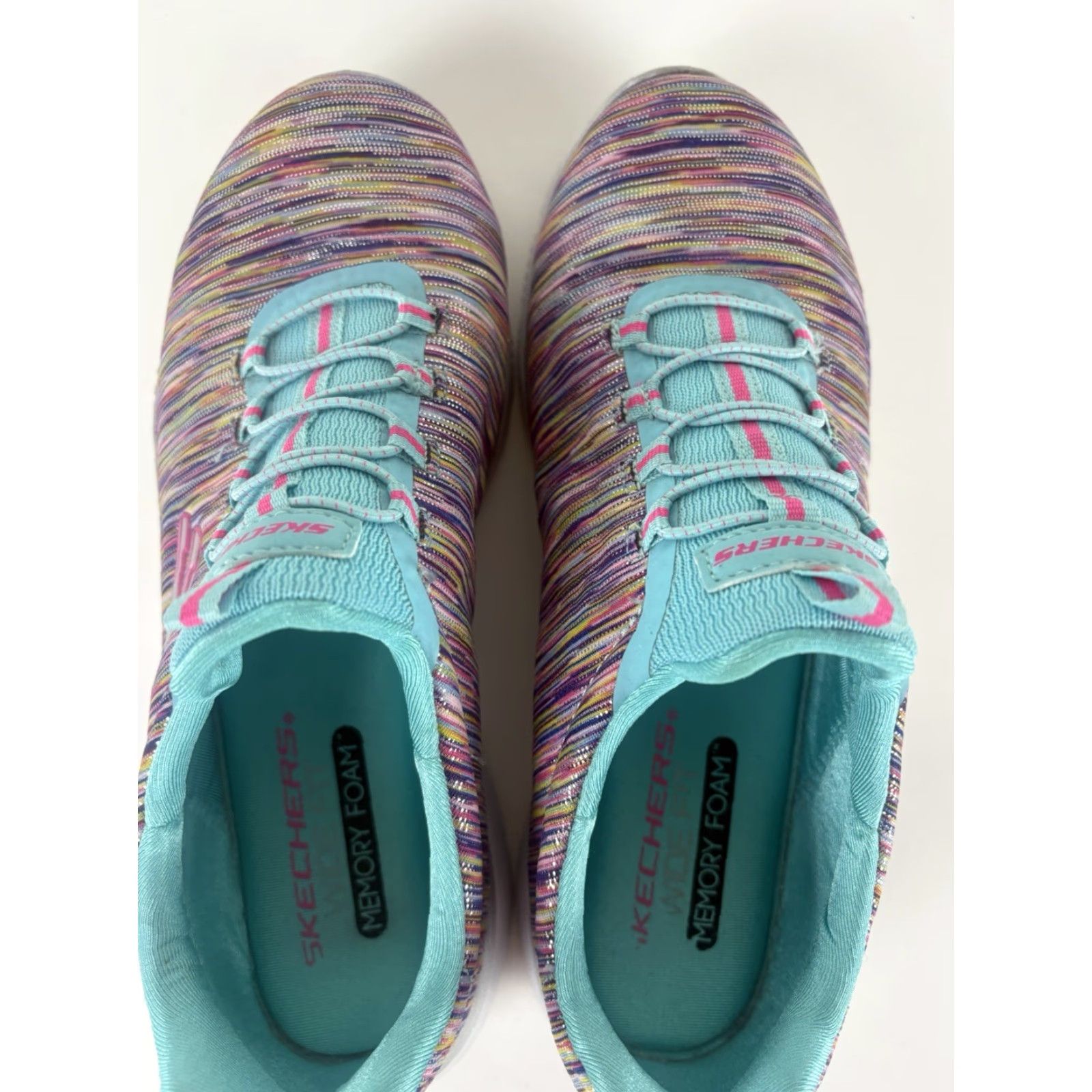SKECHERS Skechers Memory Foam Slip On Sneakers Womens Size 8W Skechers Wide Fit Casual Athletic Walking Shoes Size US 8 / IT 38 - 6 Thumbnail