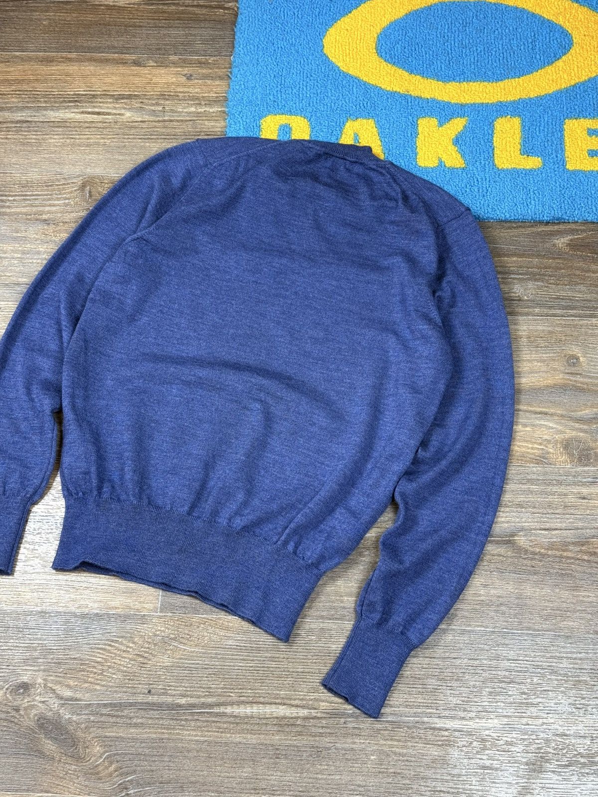 Vivienne Westwood Vivienne Westwood Blue Wool V Neck Sweater Size US S / EU 44-46 / 1 - 9 Thumbnail