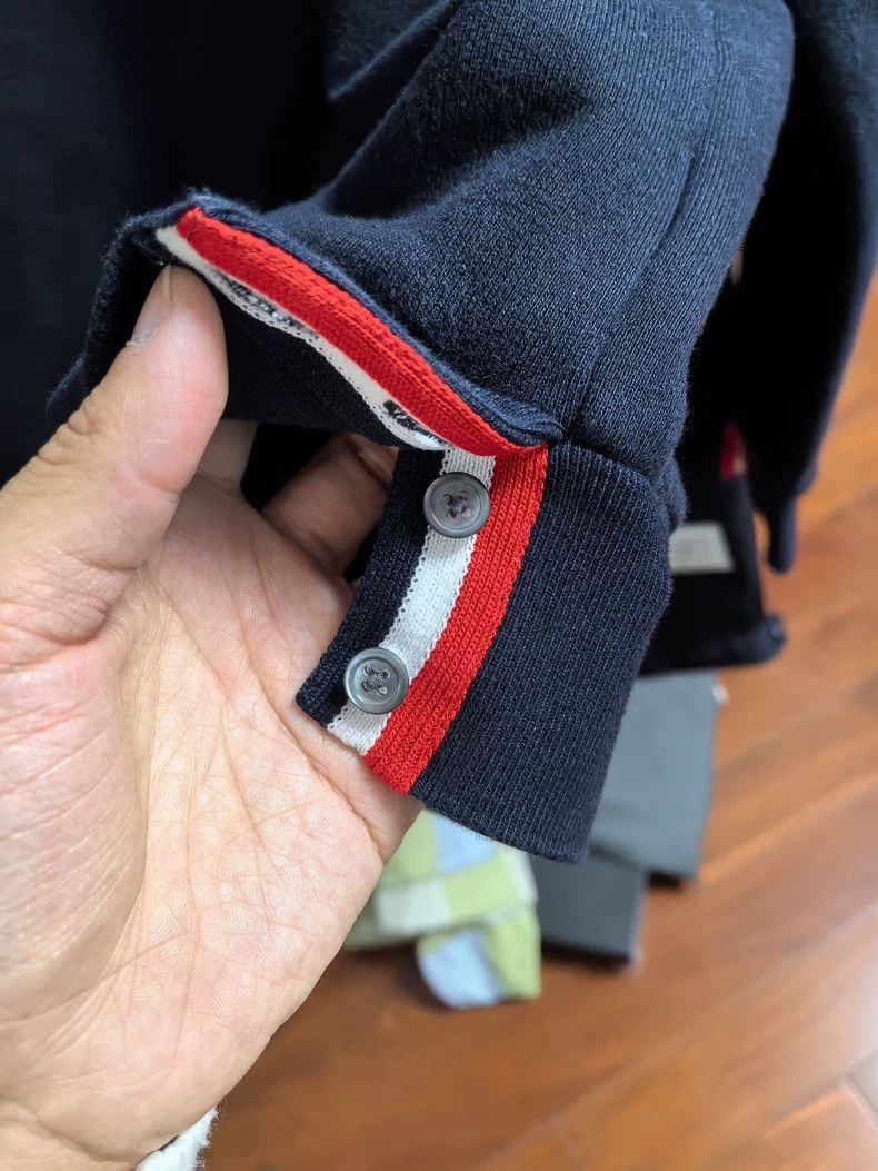 Thom Browne Thom Browne size2 A striped hoodie with a ribbon on the bac Size US M / EU 48-50 / 2 - 8 Thumbnail