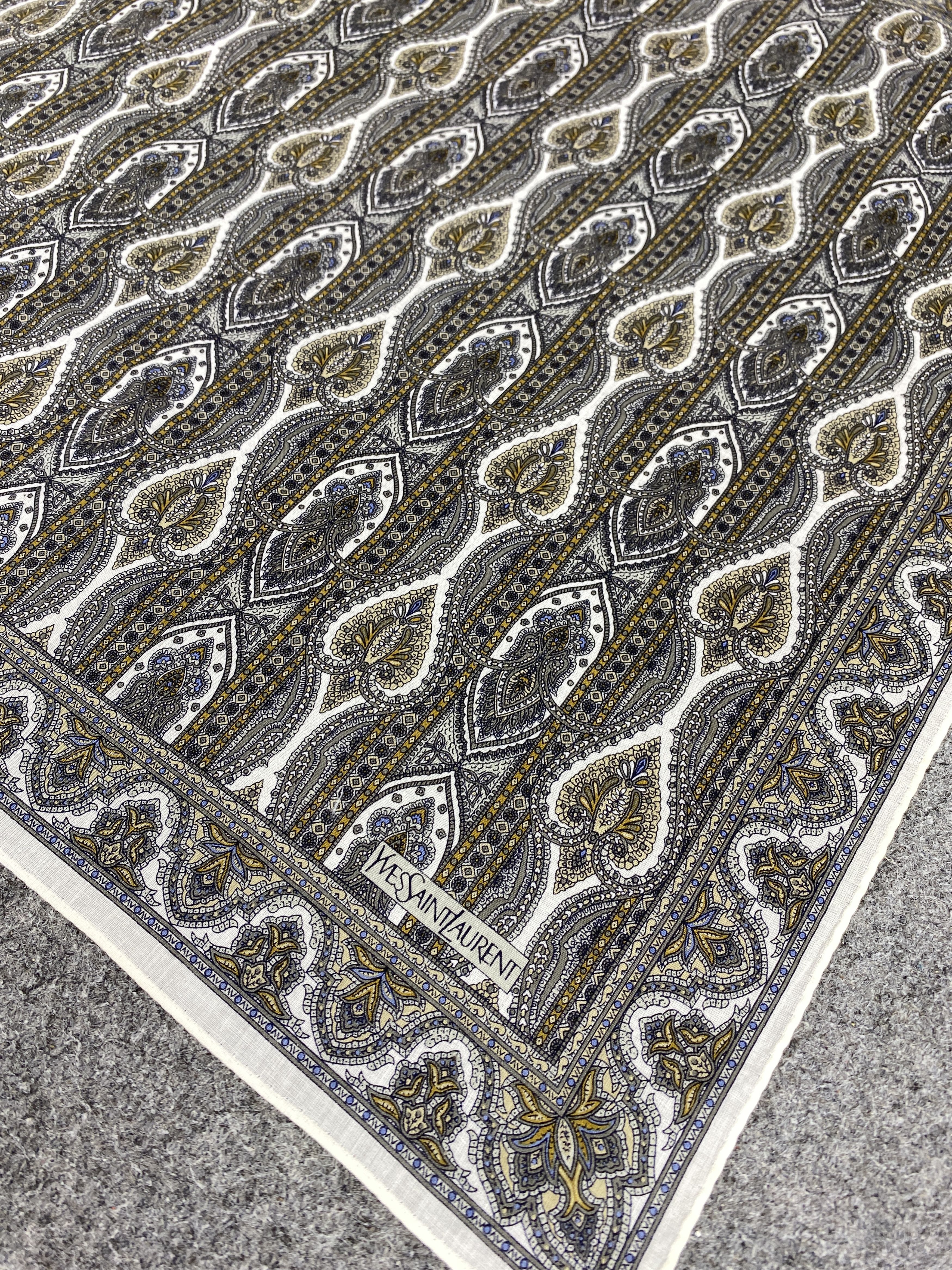 Yves Saint Laurent Yves Saint Laurent Handkerchief / Neckerchief KT0346 Size ONE SIZE - 8 Thumbnail