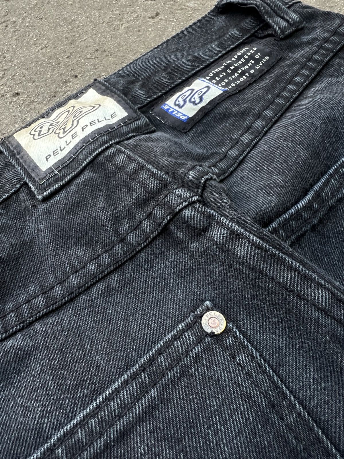 Pelle Pelle VINTAGE PELLE PELLE EMBROIDERED LOGO BAGGY JEANS Y2K HYPE Size US 30 / EU 46 - 6 Thumbnail