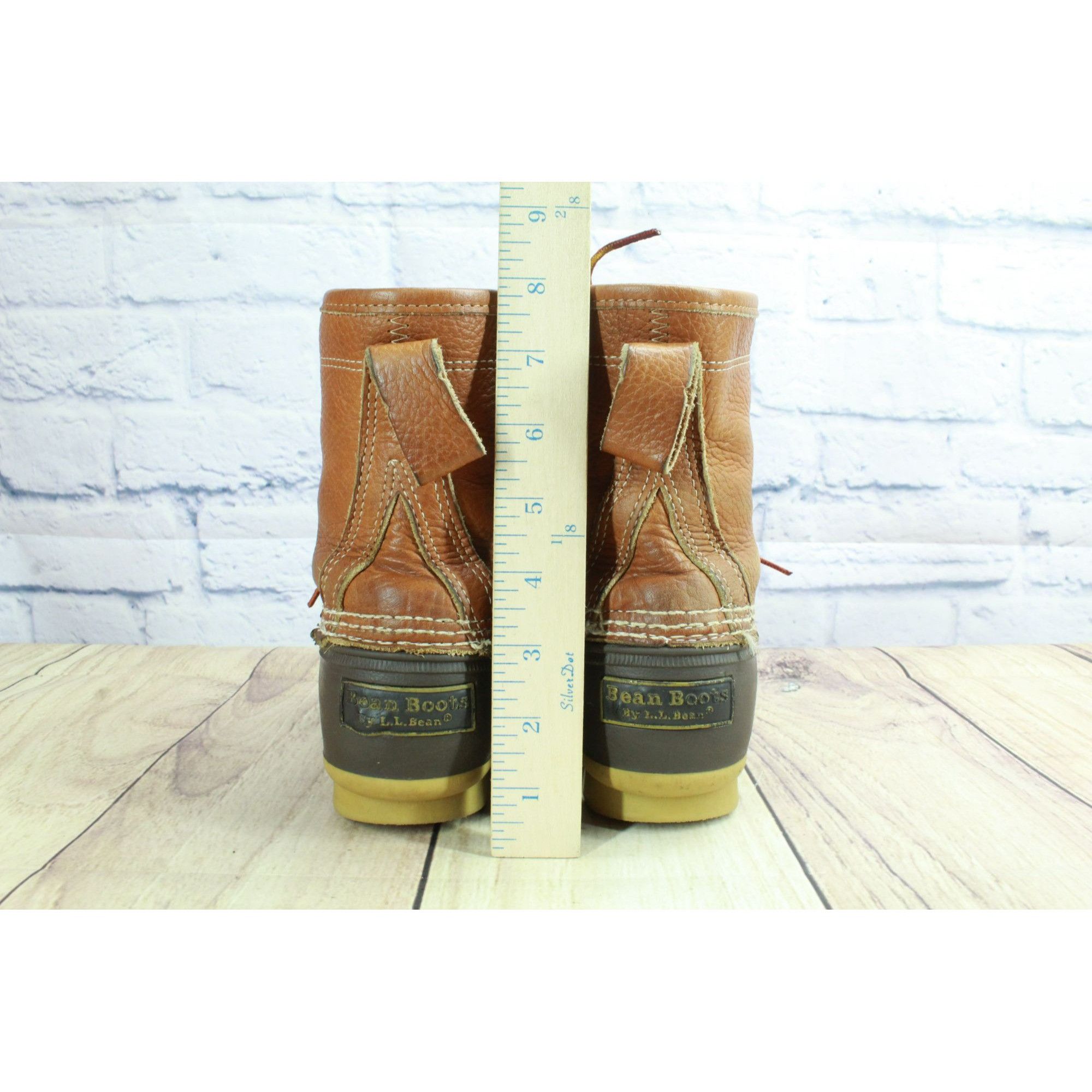 L.L. Bean × Leather LL Bean Women's Brown Lace Up Unlined Ankle Duck Boots Size US 9 / IT 39 - 6 Thumbnail