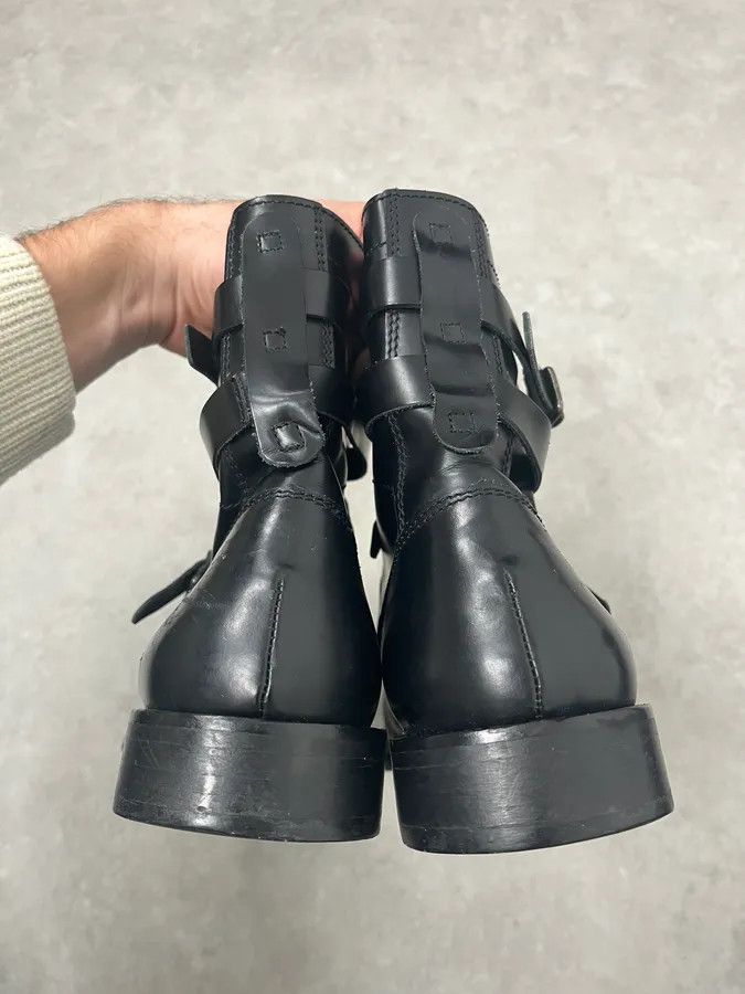 Dolce & Gabbana 2000s Dolce & Gabbana Buckles Black Leather Boots Size US 8 / EU 41 - 8 Thumbnail
