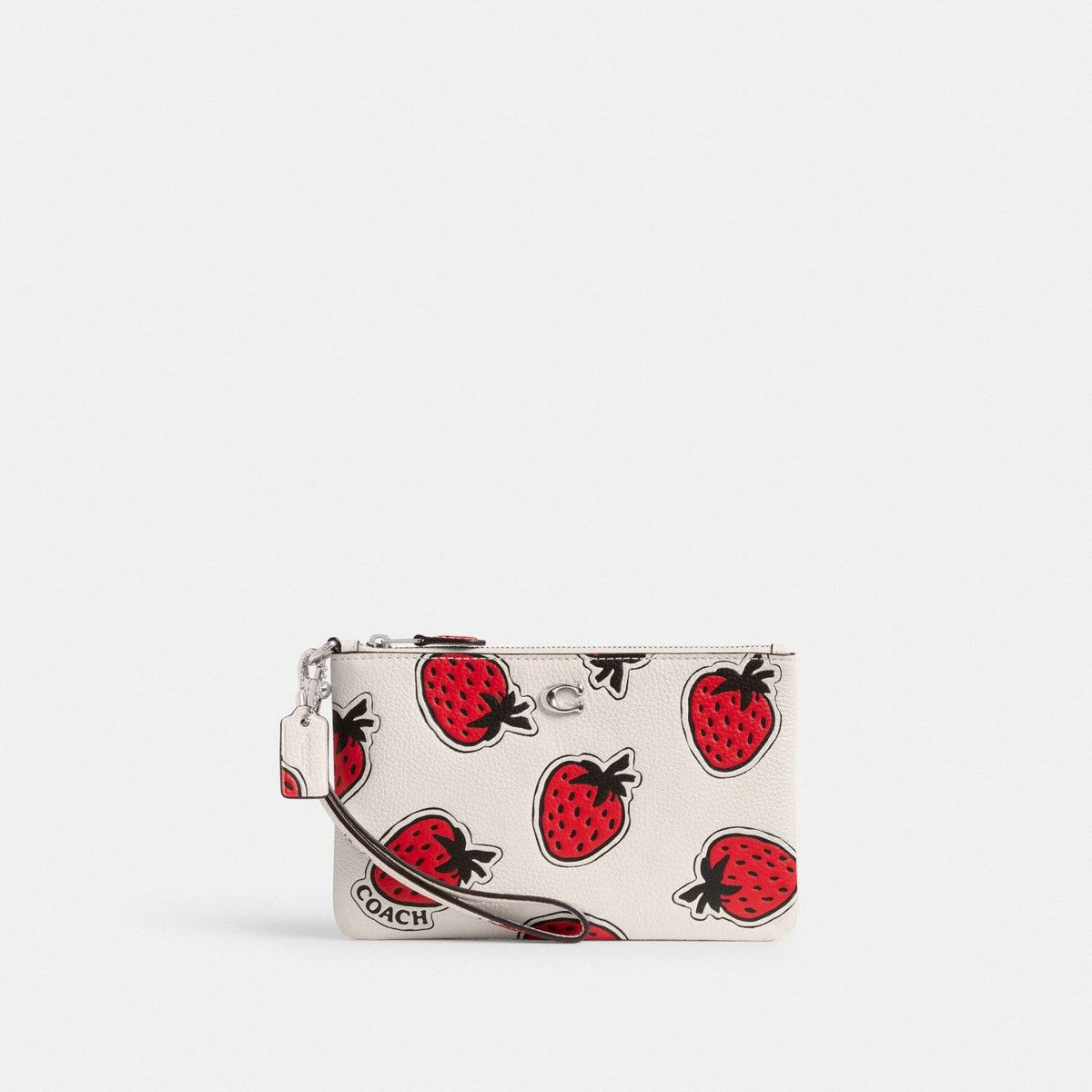 Coach NWT Coach Small Strawberry-Print Leather Wristlet ct892 Size ONE SIZE - 6 Thumbnail