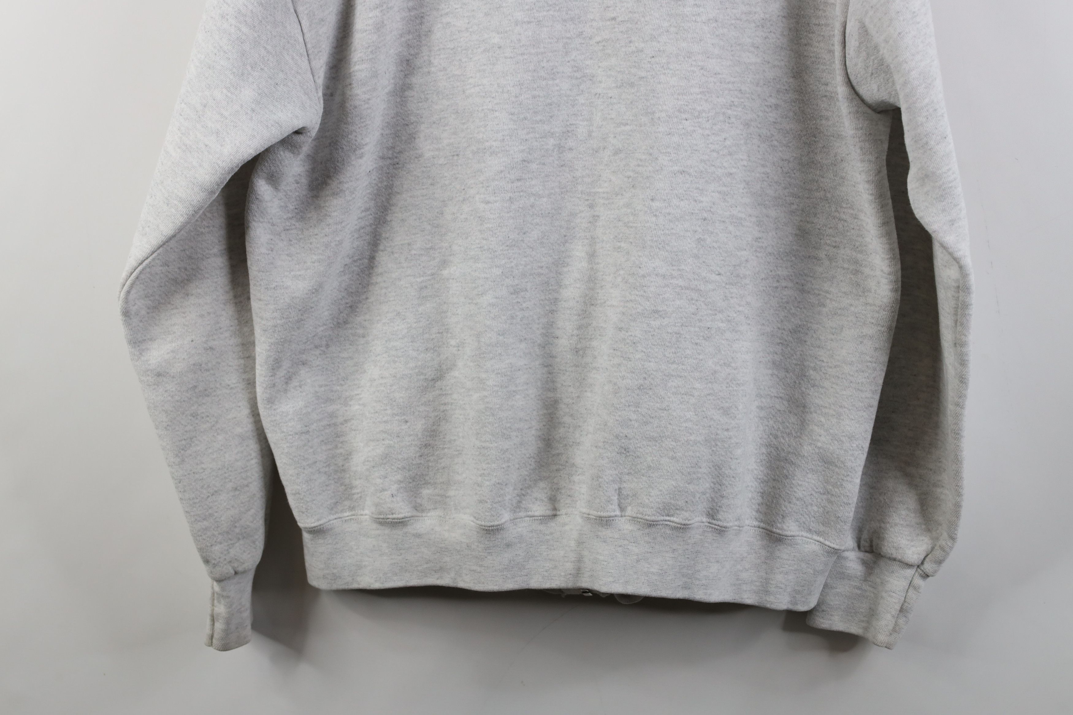 Vintage Vintage 80s 90s Bike Blank Heavy Full Zip Hoodie Gray USA Size US L / EU 52-54 / 3 - 14 Thumbnail