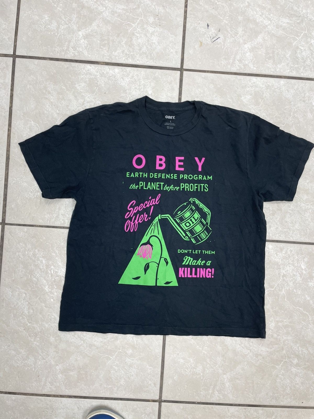 Obey × Vintage Obey T-Shirt Size US L / EU 52-54 / 3 - 1 Thumbnail