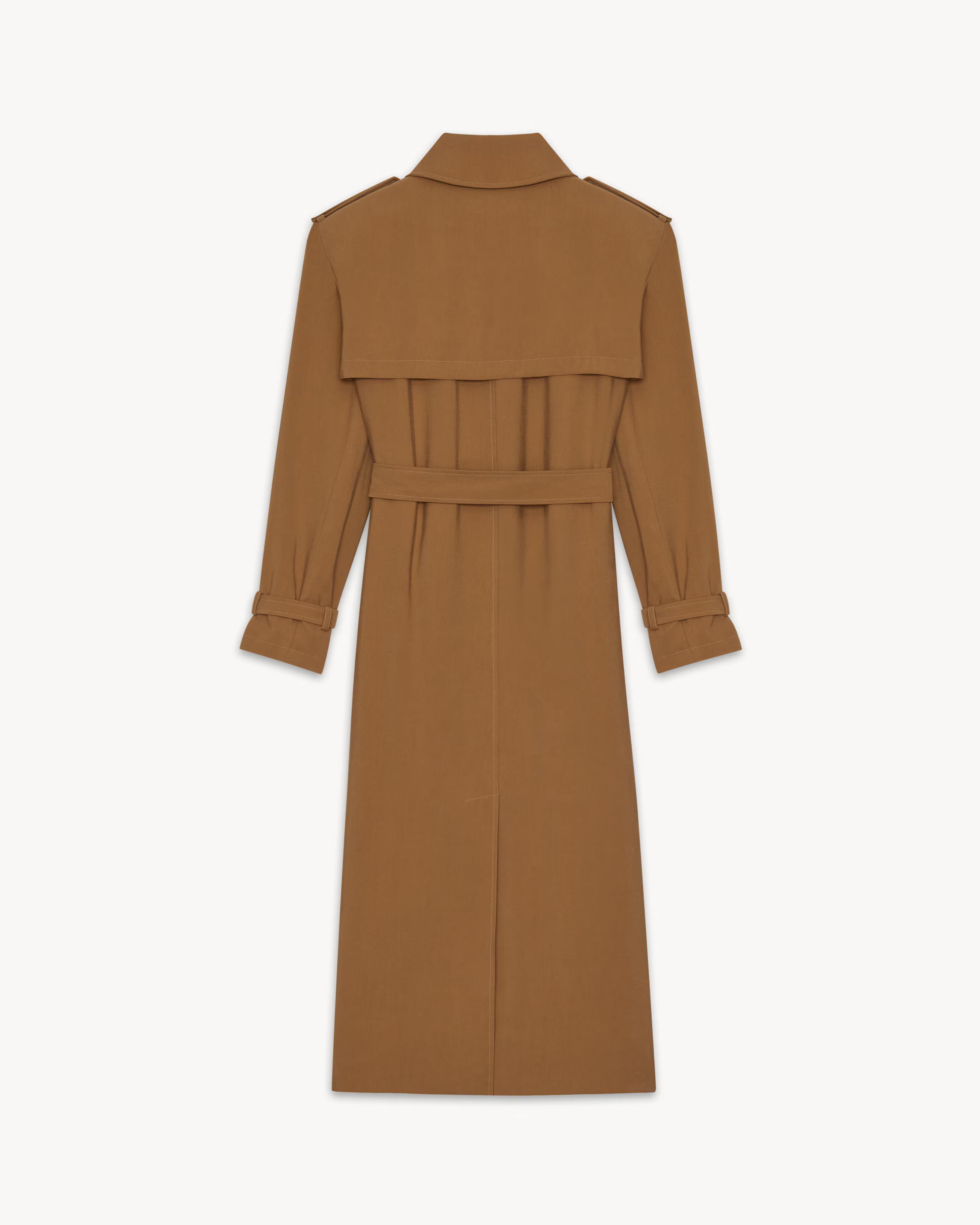 Saint Laurent Paris o1bcso1str1124 Coat in Brown Size S / US 4 / IT 40 - 4 Thumbnail