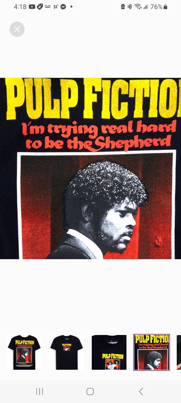 Ripple Junction Pulp Fiction Jules T-Shirt Size US M / EU 48-50 / 2 - 4 Thumbnail