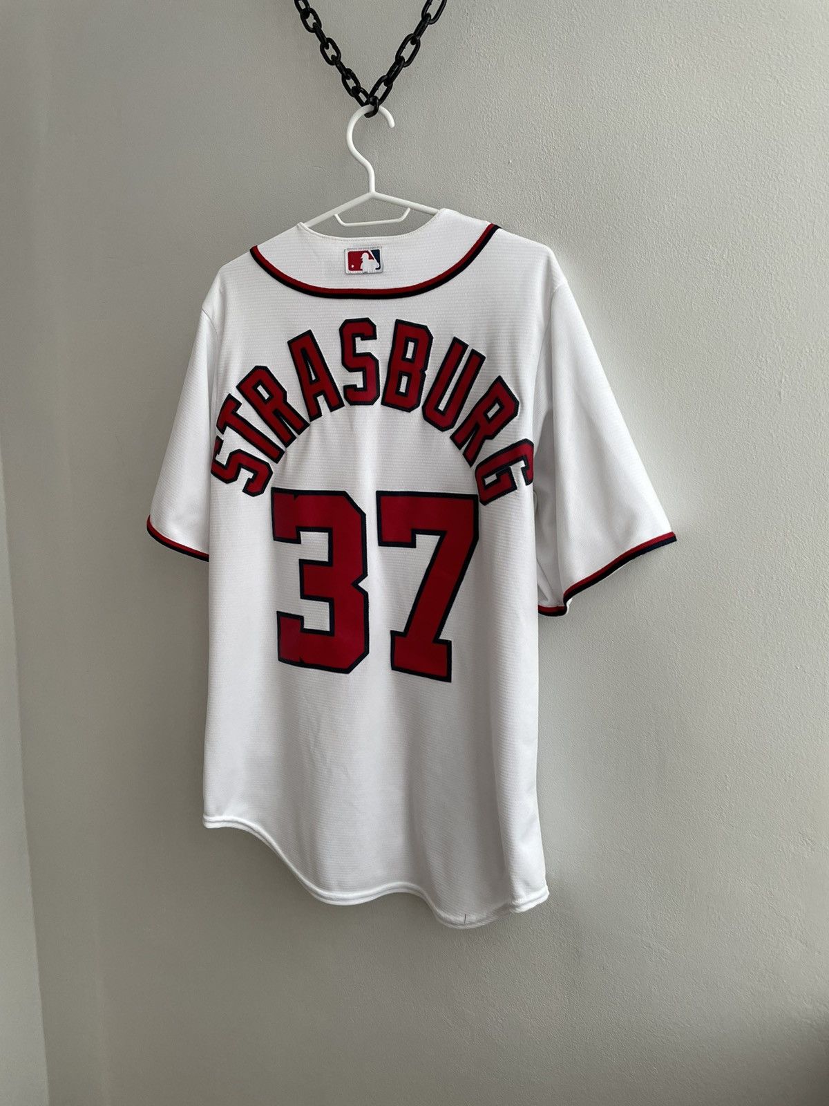 Majestic MLB Baseball Washington Nationals Cotton Shirt #37 Strasburg Size US L / EU 52-54 / 3 - 2 Thumbnail