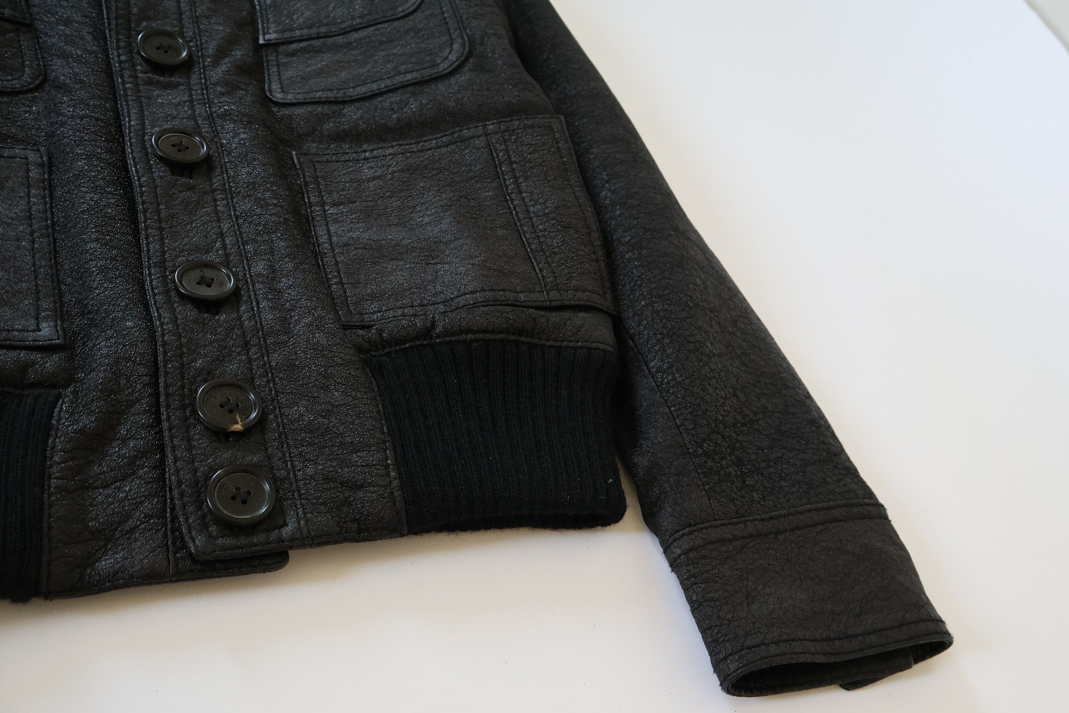 Dior × Hedi Slimane Dior Homme AW06 Blistered 4 Pocket Leather Jacket Size US S / EU 44-46 / 1 - 4 Thumbnail