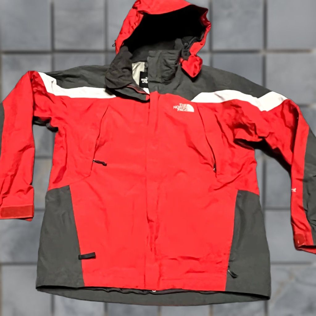 The North Face The North Face Coat Mens Medium HyVent Ski Shell Jacket Red Black Nylon Hooded Mens Size US M / EU 48-50 / 2 - 1 Thumbnail