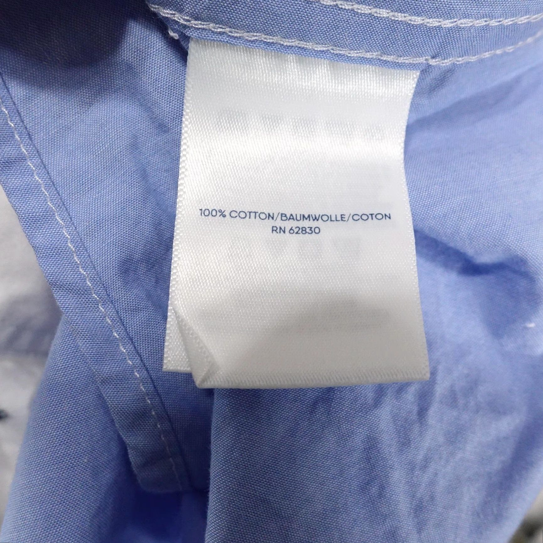 Lands' End Lands' End Shirt Mens 2XL White Blue Stripe Colorblock Short Sleeve Button-Down Pocket Size US XXL / EU 58 / 5 - 7 Thumbnail