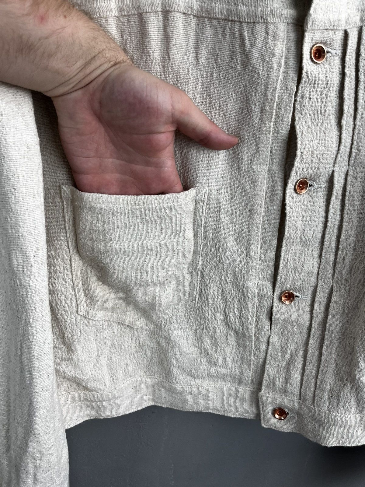 Story Mfg. Story Mfg Tuesday Jacket Ecru Handloom Size US XL / EU 56 / 4 - 5 Thumbnail