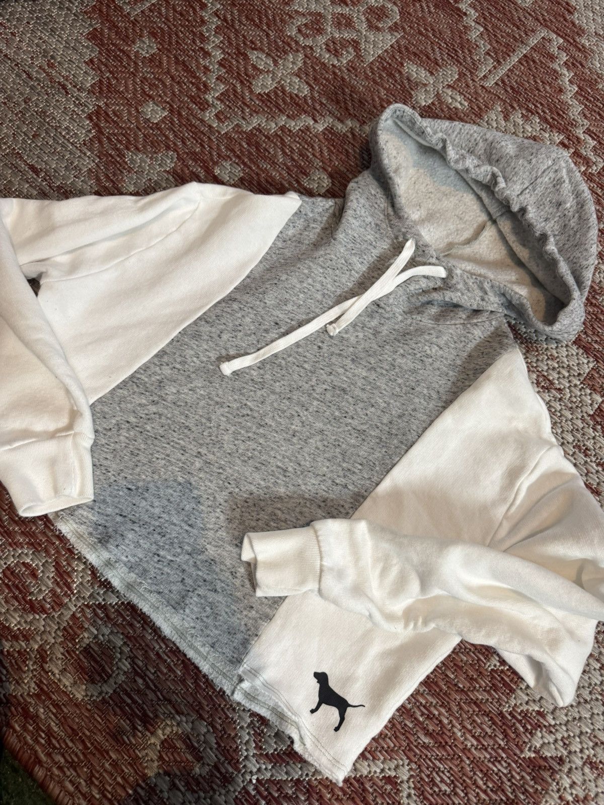 Pink Women’s Victoria Secret Pink Crop Hoodie Grey Sz XS Size XS / US 0-2 / IT 36-38 - 1 Thumbnail