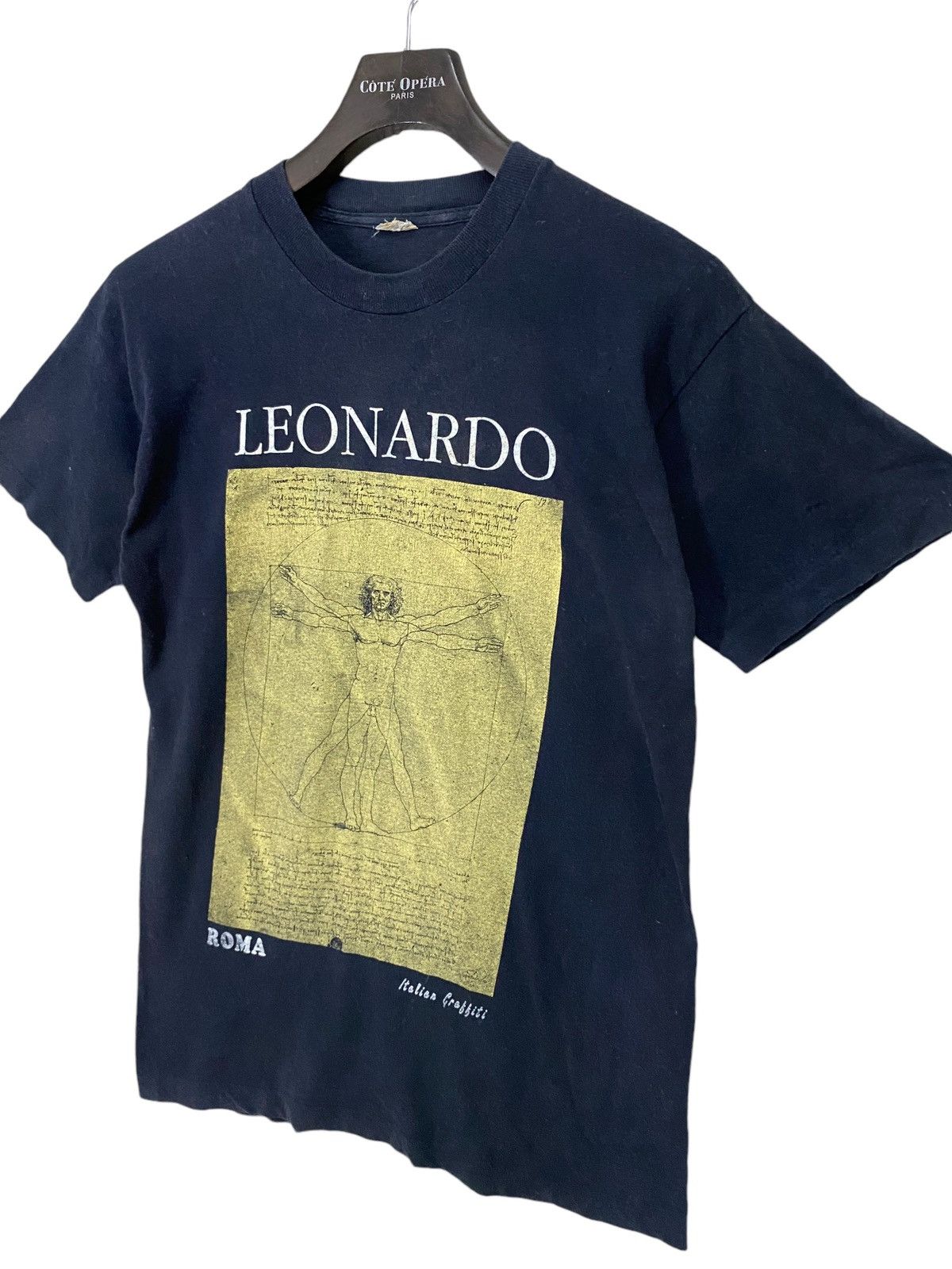 Vintage Vintage 80s leonardo da vinci tshirt nice design Size US M / EU 48-50 / 2 - 4 Thumbnail