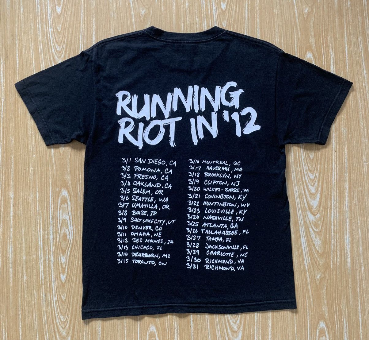 Band Tees Soul Search HardCore Band Running Riot Tour 2012 Size US M / EU 48-50 / 2 - 5 Thumbnail