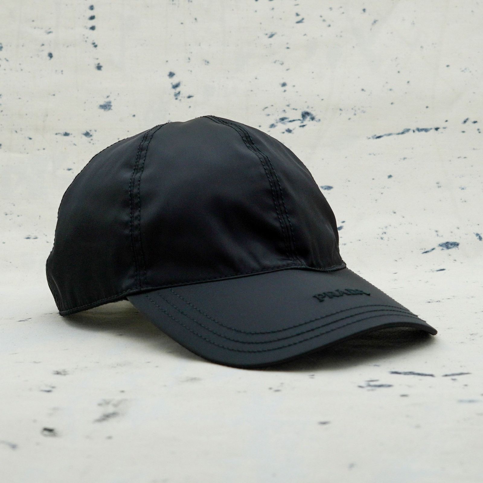 Prada Prada black nylon embroidered logo sport baseball cap hat Size ONE SIZE - 1 Thumbnail